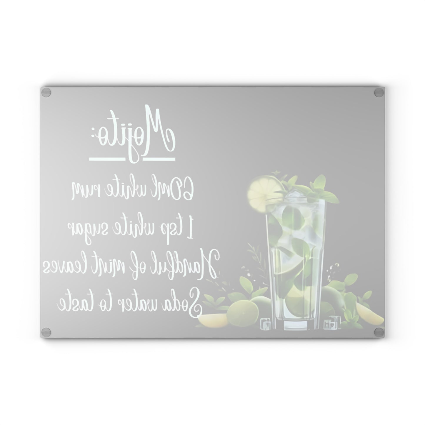 🌿 Mojito Recipe Cutting Board – A Fresh Twist for Your Kitchen or Bar Cart