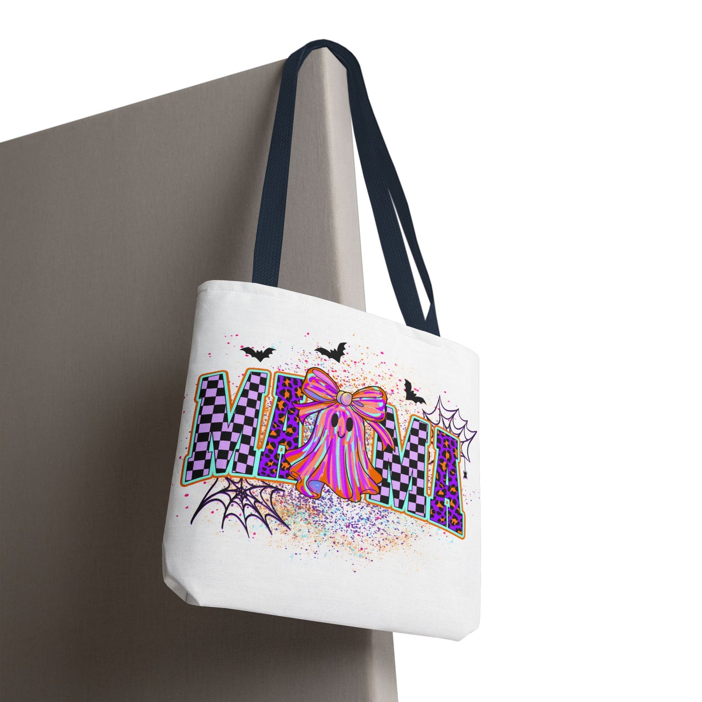 🎃 Colorful Mama Ghost Halloween Tote Bag – Spooky Fun with a Pop of Color 👻👜