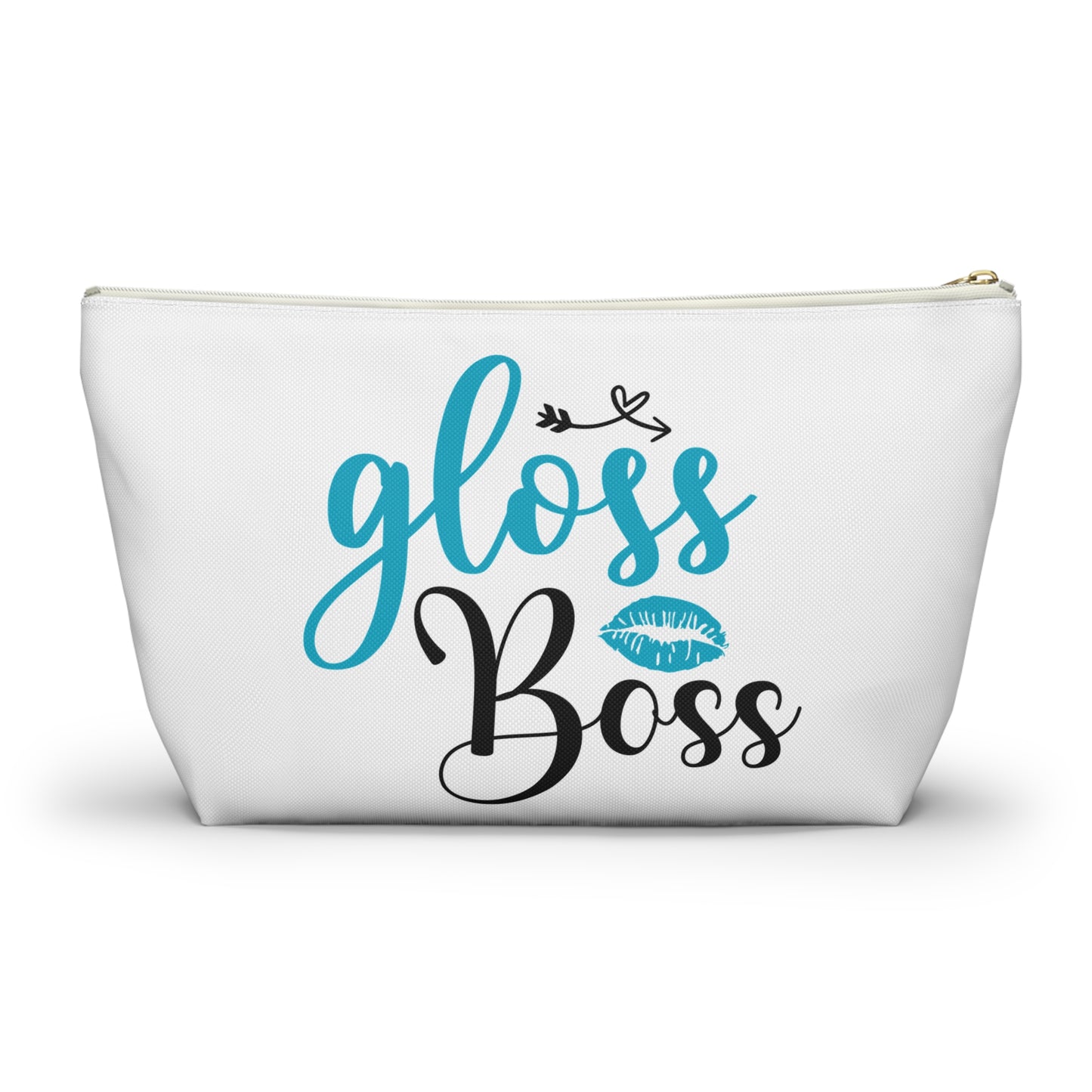 Accessory Pouch – "Gloss Boss" Teal Makeup Bag