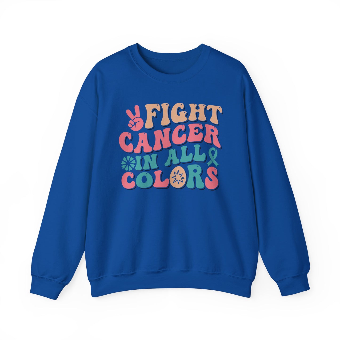 🌈✌️ Fight Cancer in All Colors Sweatshirt – Multi-Awareness Support Crewneck