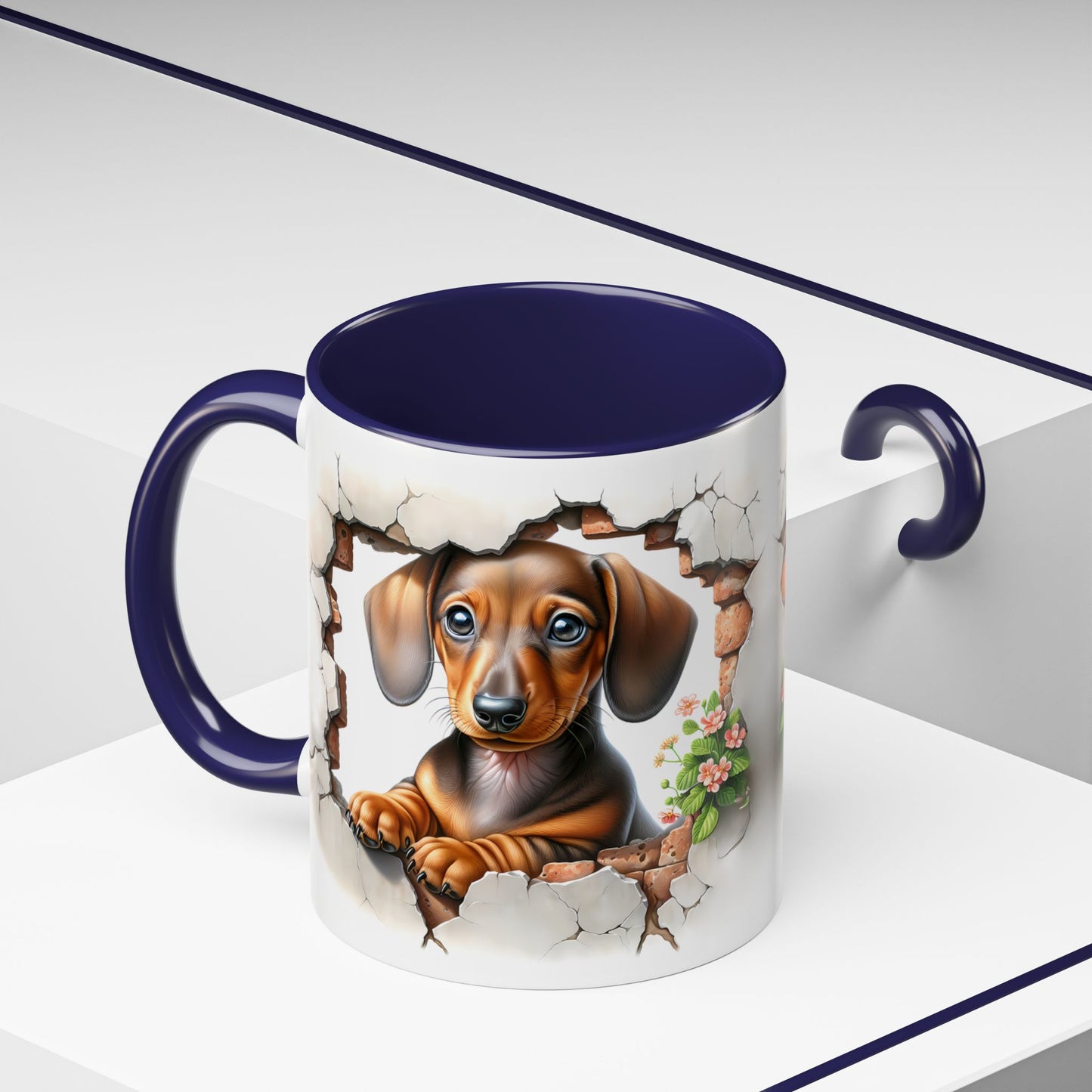 🐾🌭 Dachshund Puppy Accent Mug – Adorable Doxie Coffee Cup ☕❤️