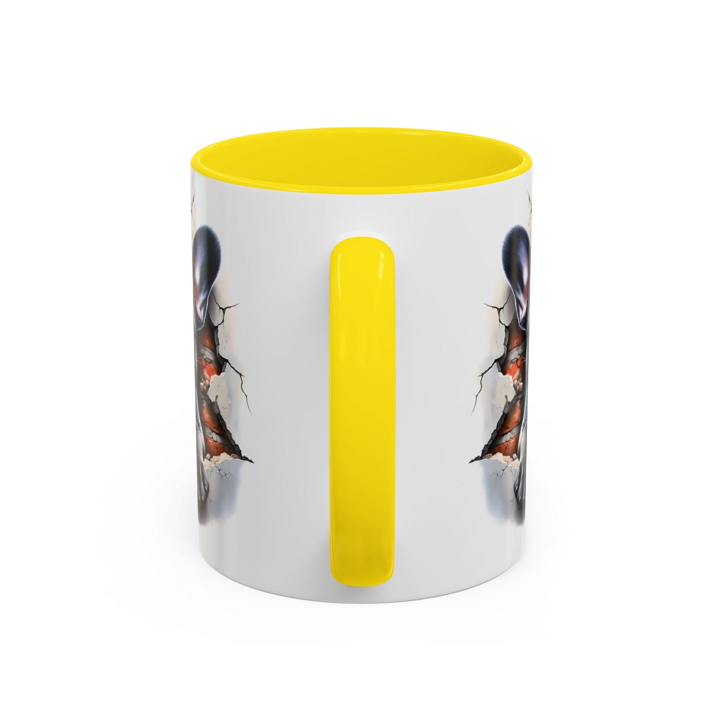 🐾🖤 Black French Bulldog Puppy Accent Mug – Cute Peek-Through Cup for Dog Lovers ☕✨