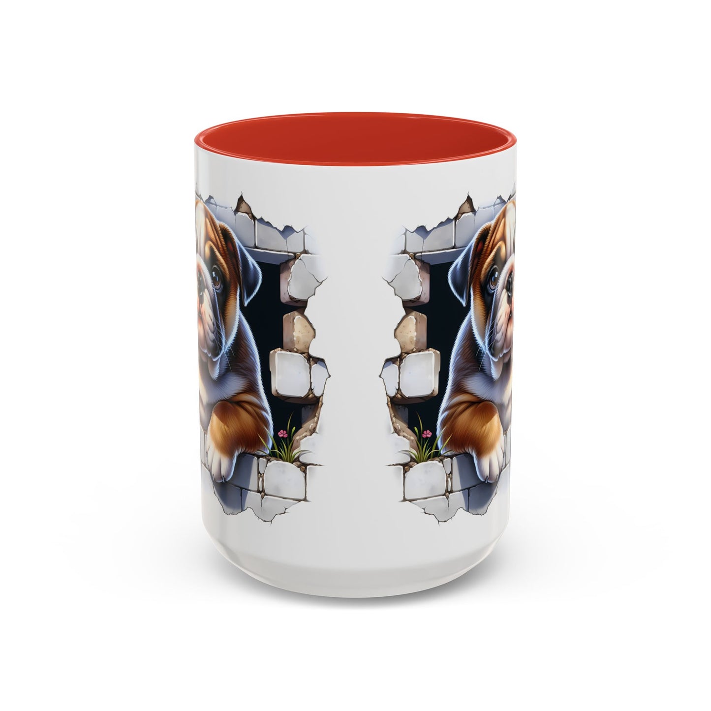 🐶☕ English Bulldog Puppy Accent Mug – Adorable Breakthrough Pup Design ✨rs (11/15oz)