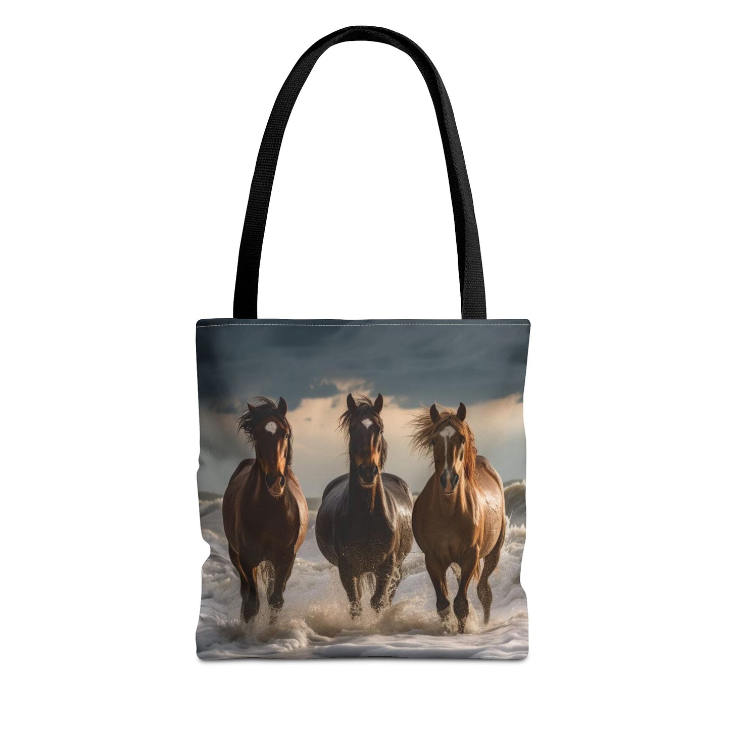 Bolsa de mano Caballos salvajes al anochecer: un bolso de mano atrevido inspirado en la naturaleza para amantes de los caballos