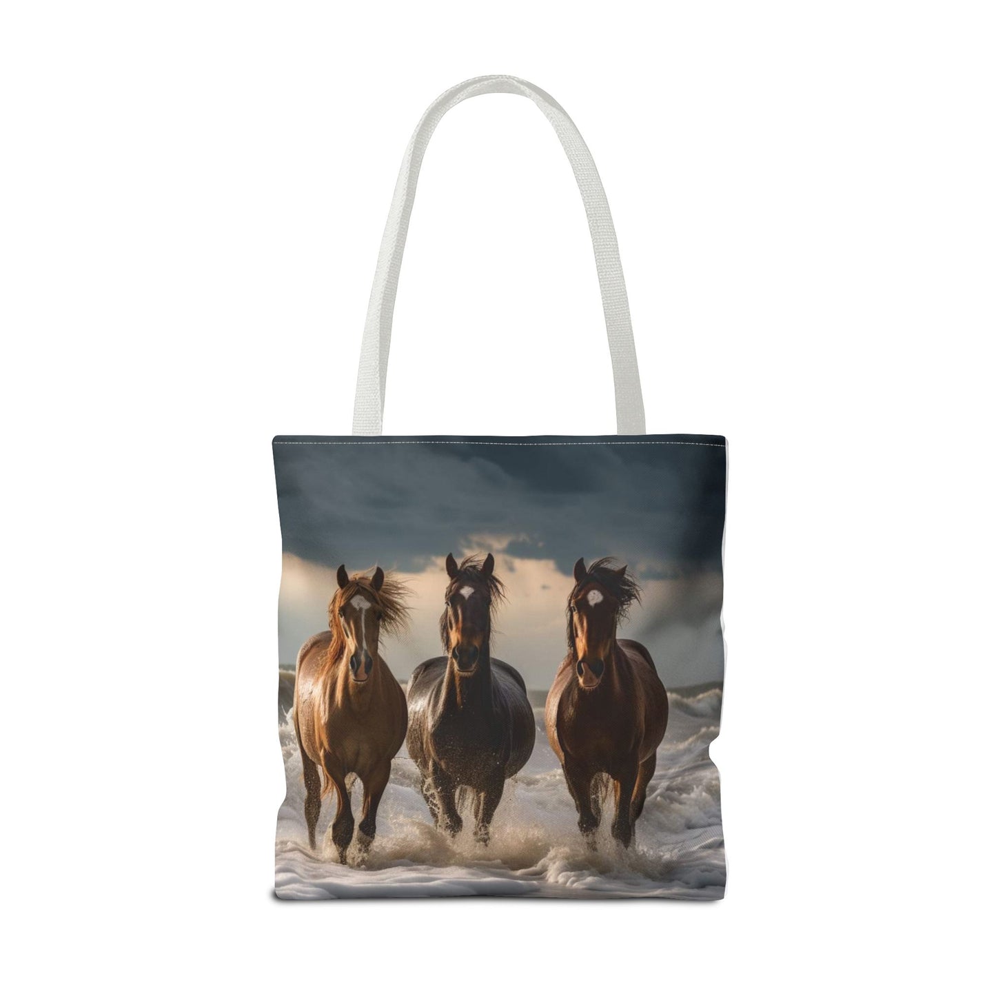 Bolsa de mano Caballos salvajes al anochecer: un bolso de mano atrevido inspirado en la naturaleza para amantes de los caballos