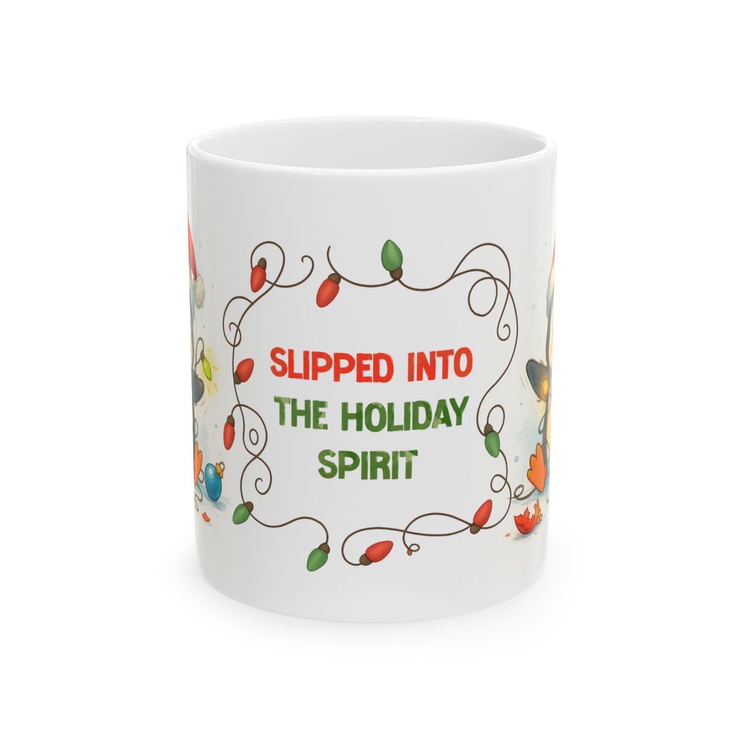 🐧🎄 Slipped Into the Holiday Spirit Penguin Mug – Cute Christmas Coffee Cup ✨☕