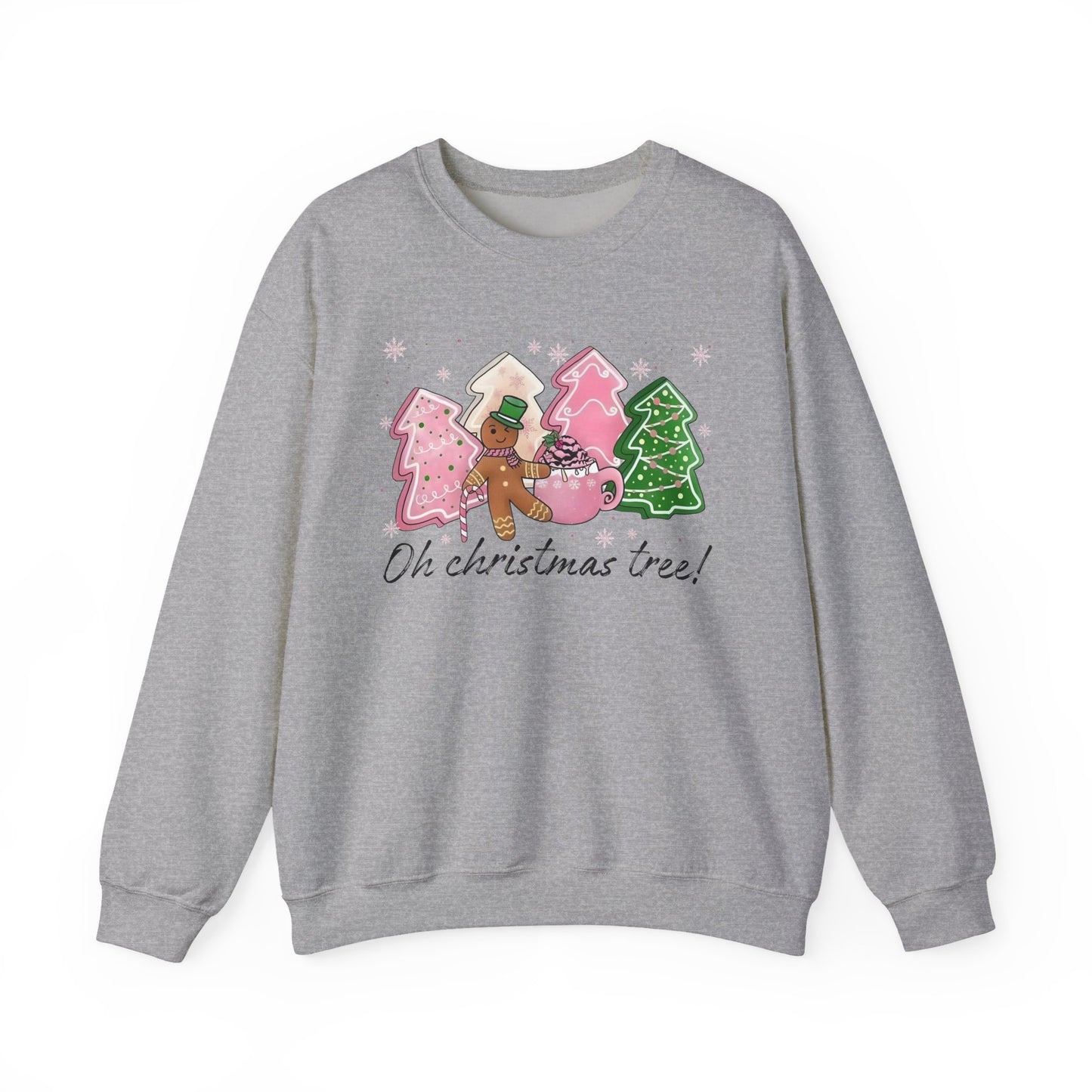 🎄🍪 Oh Christmas Tree! Gingerbread & Cocoa Crewneck – Sweet Holiday Cookie Lover Gift