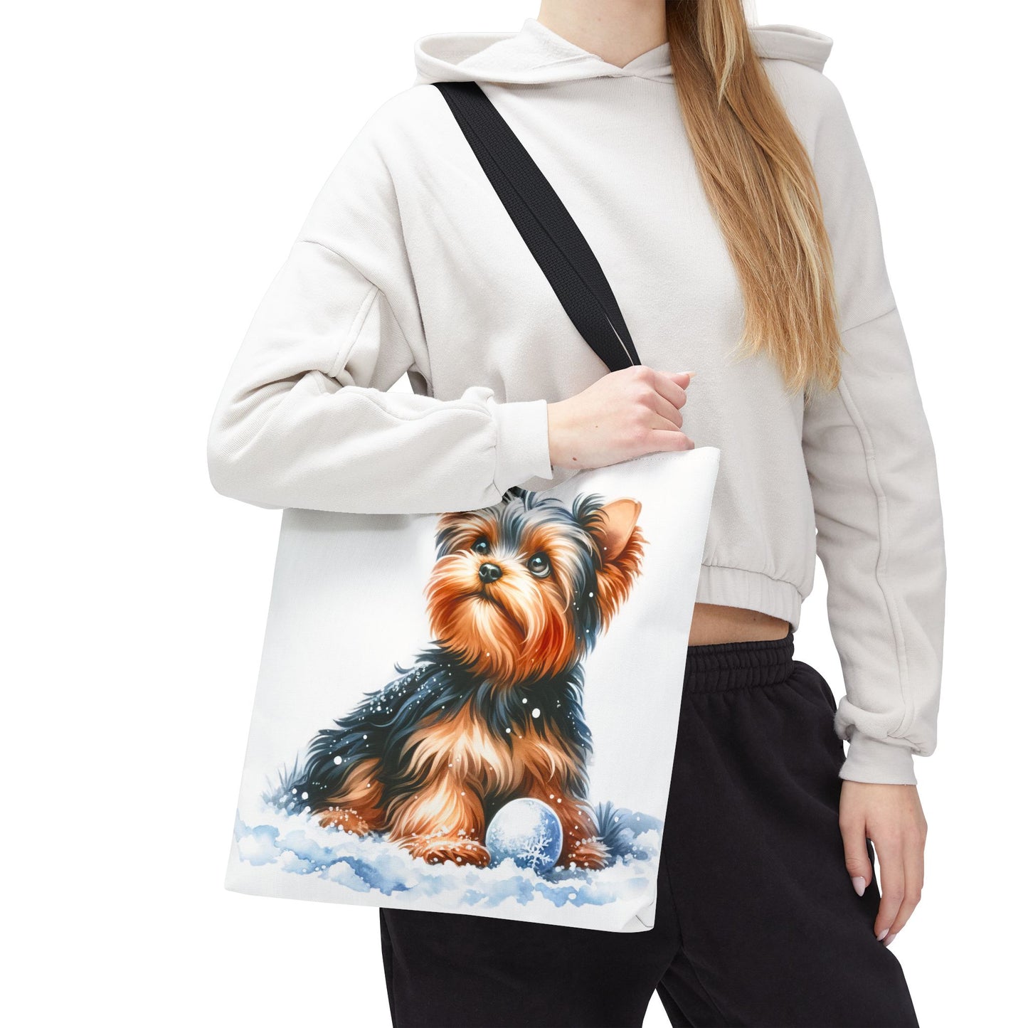 ❄️ Yorkie in Snow Tote Bag – Winter Cuteness with a Side of Sass 🐾👜
