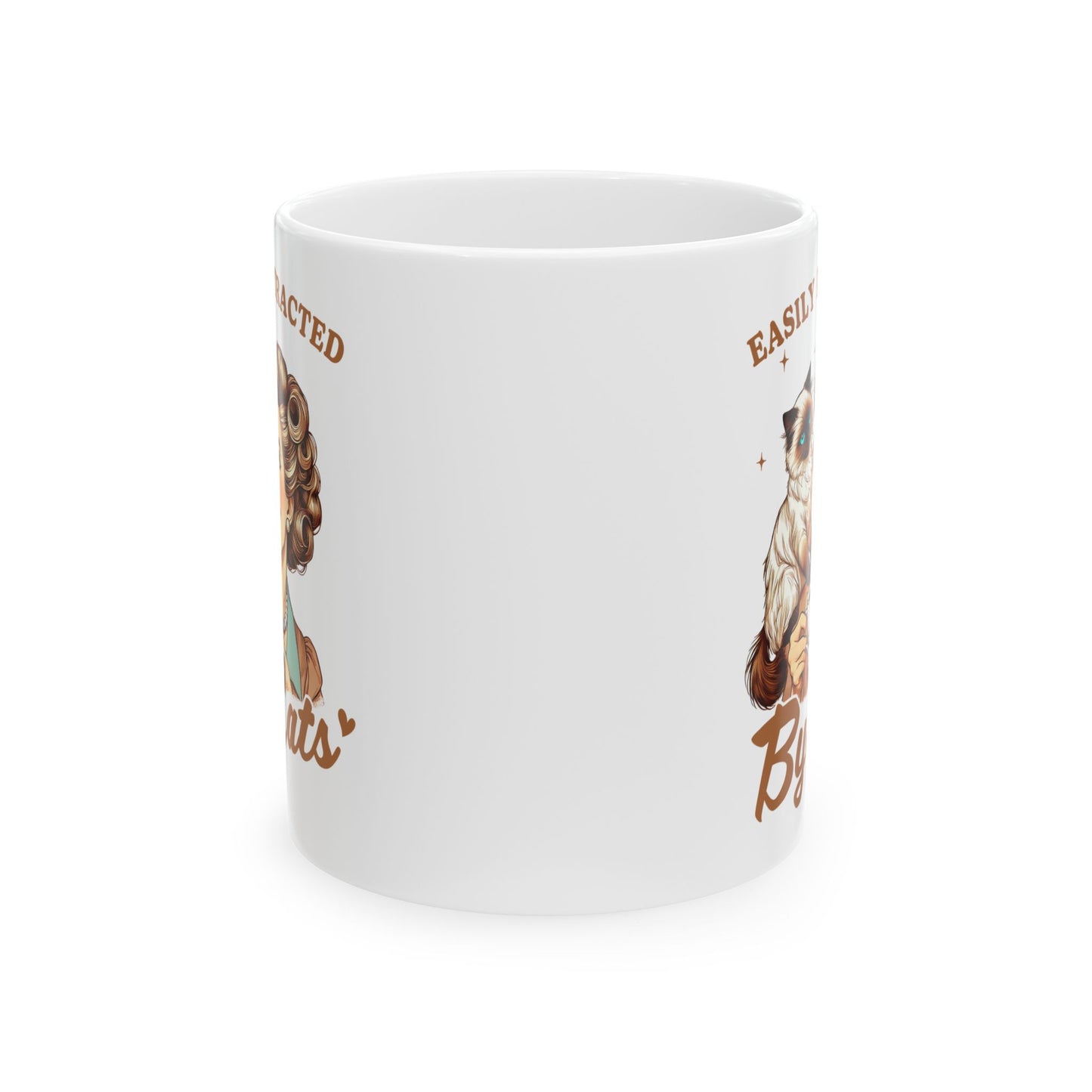 🐱 Easily Distracted By Cats Mug – Purrfectly Charming for Cat Lovers ☕