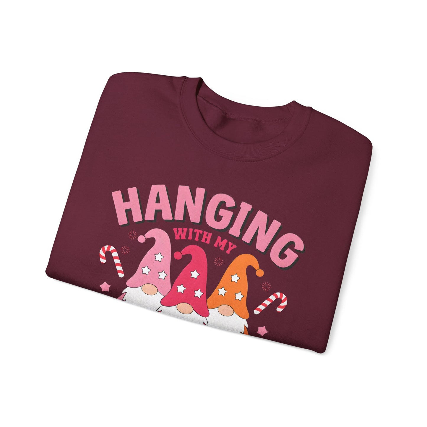 🎀 Hanging With My Gnomies Women’s Sweatshirt – Cute Holiday Matching Vibes