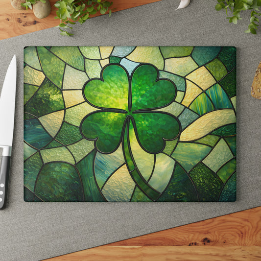 Emerald Valley Rainbow Glass Cutting Board – St. Patrick’s Day Kitchen Décor