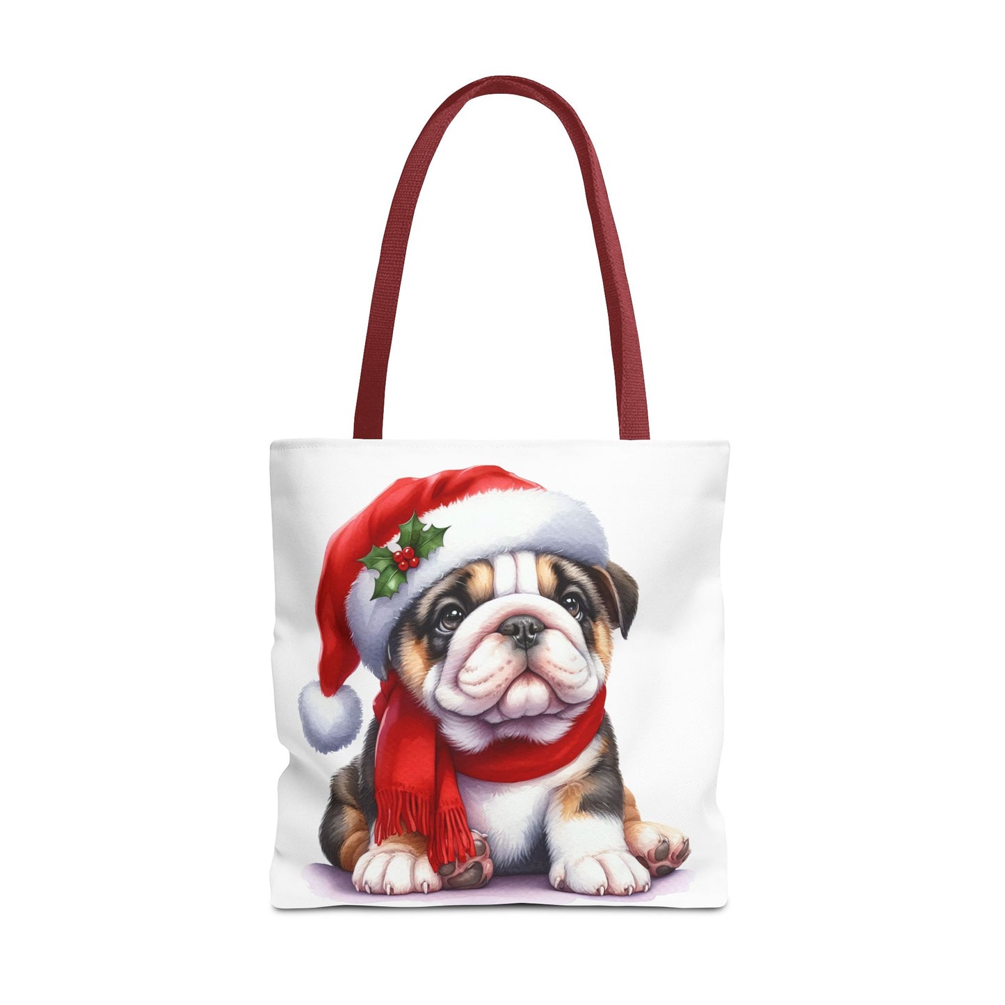 🎅 Bulldog Christmas Tote Bag – Cozy Holiday Style for Dog Lovers 🐾