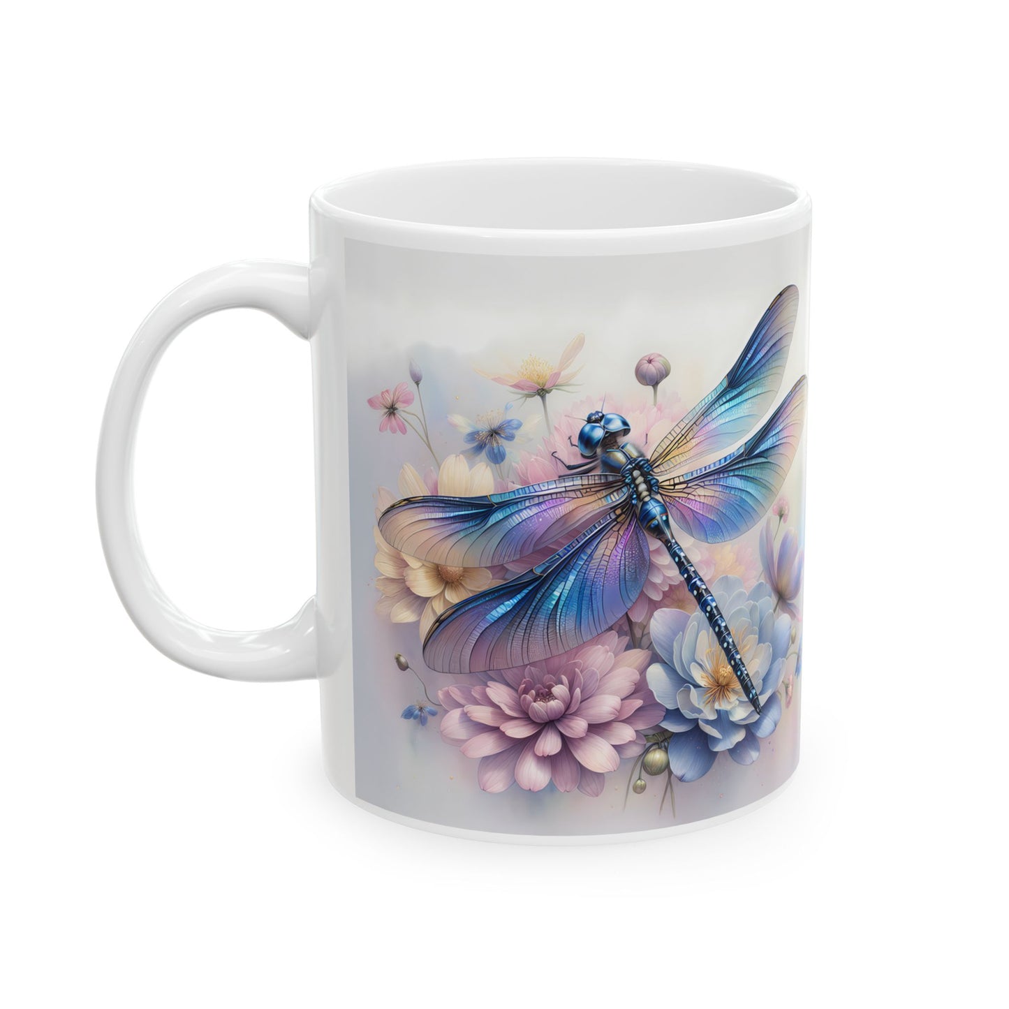 🧚‍♀️ Sueños de Libélula Pastel – Elegante envoltorio floral para taza de café ☕
