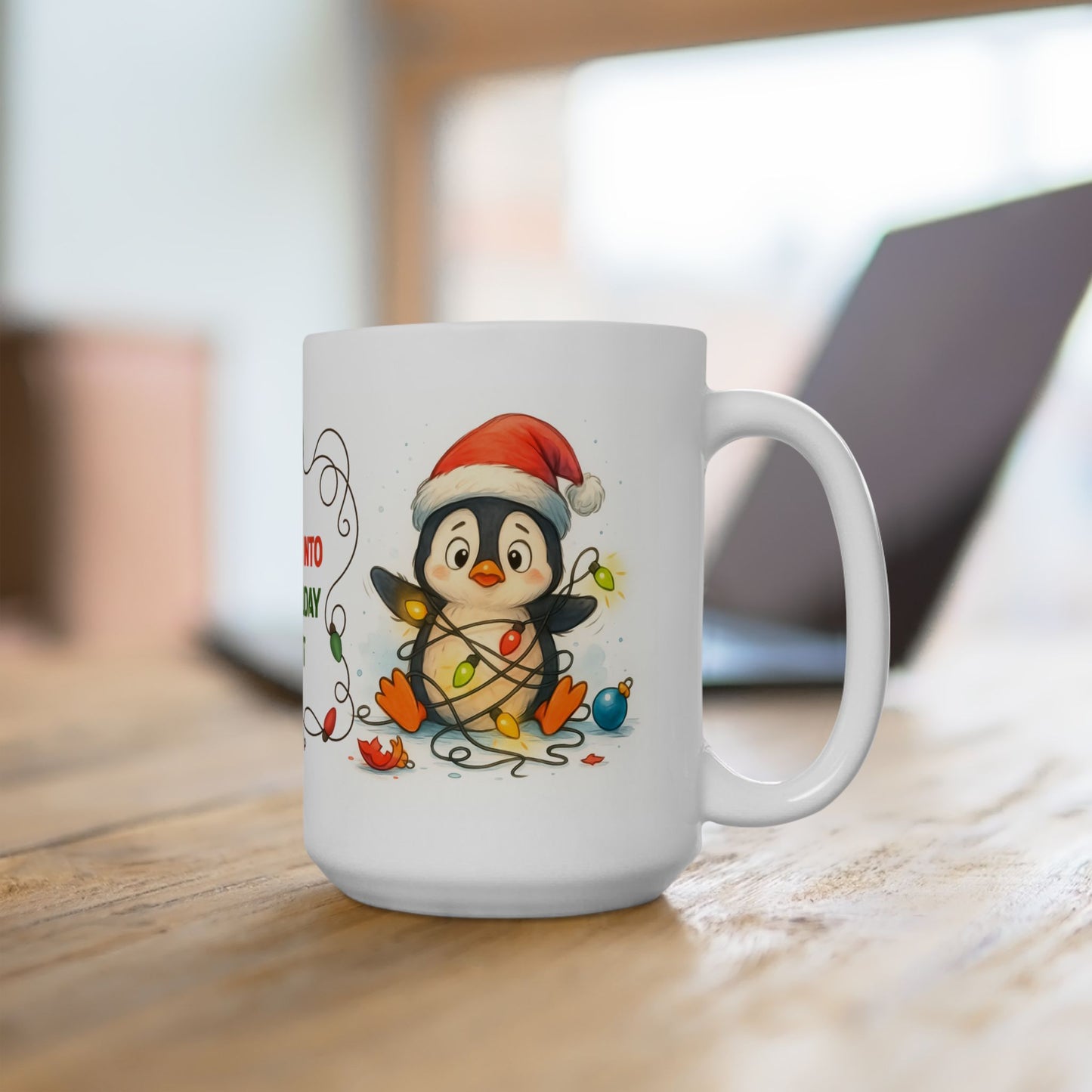 🐧🎄 Slipped Into the Holiday Spirit Penguin Mug – Cute Christmas Coffee Cup ✨☕