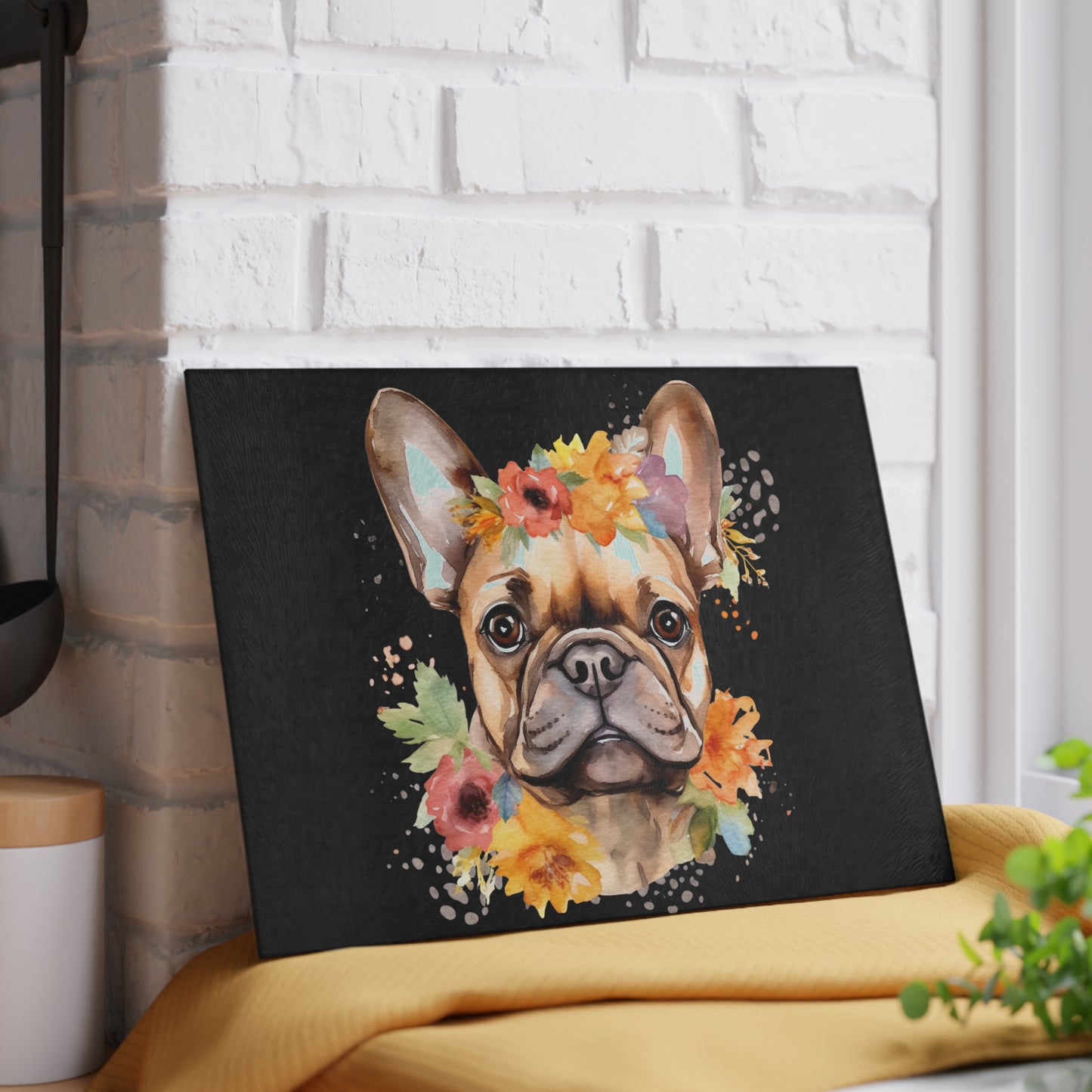Tabla de cortar para perros, tabla de cortar, regalo de inauguración de la casa, amante de los bulldogs franceses, regalo de boda, tabla de charcutería, decoración de cocina