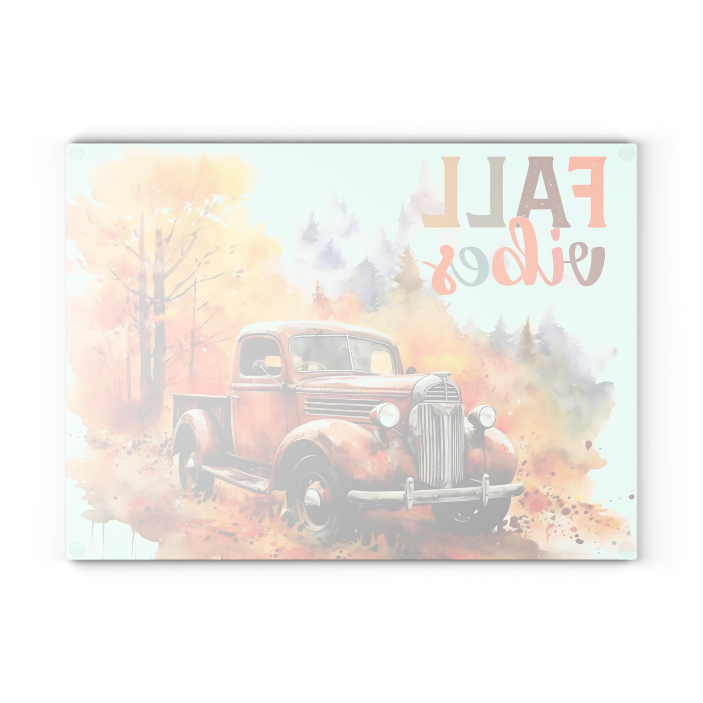 🍁 Fall Vibes Vintage Truck Cutting Board – Cozy Autumn Charm for Your Kitchen