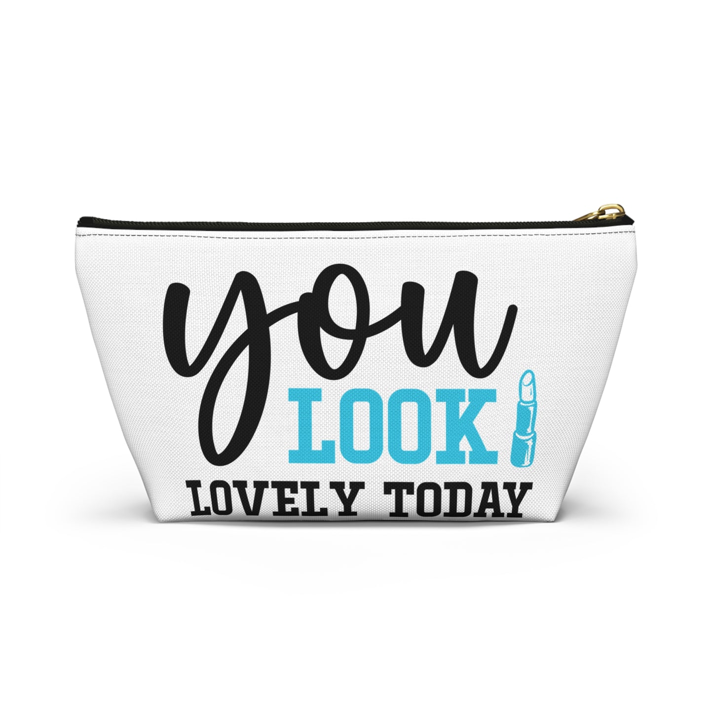 Accessory Pouch – "You Look Lovely Today" Blue Makeup Bag