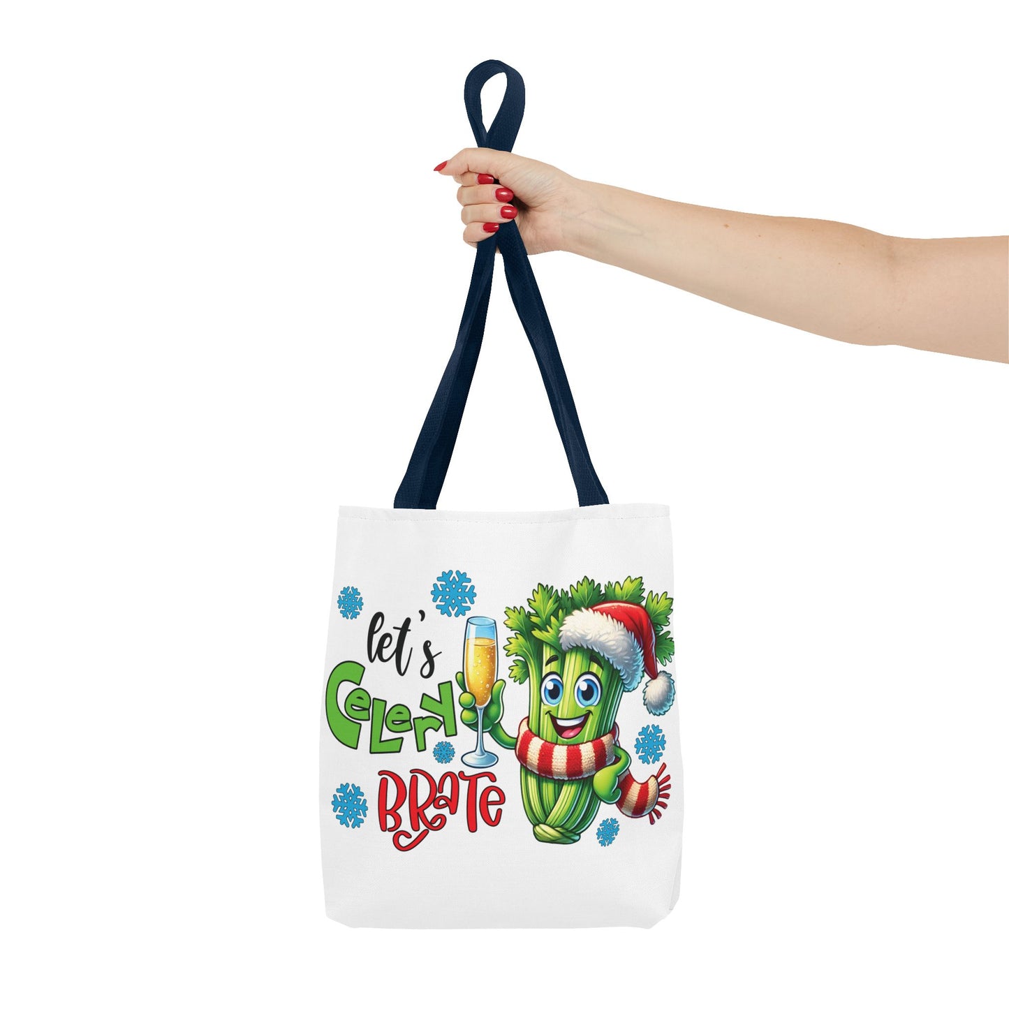 🥂 Let’s Celery-brate Christmas Tote Bag – Fun, Festive & Eco-Friendly 🎄