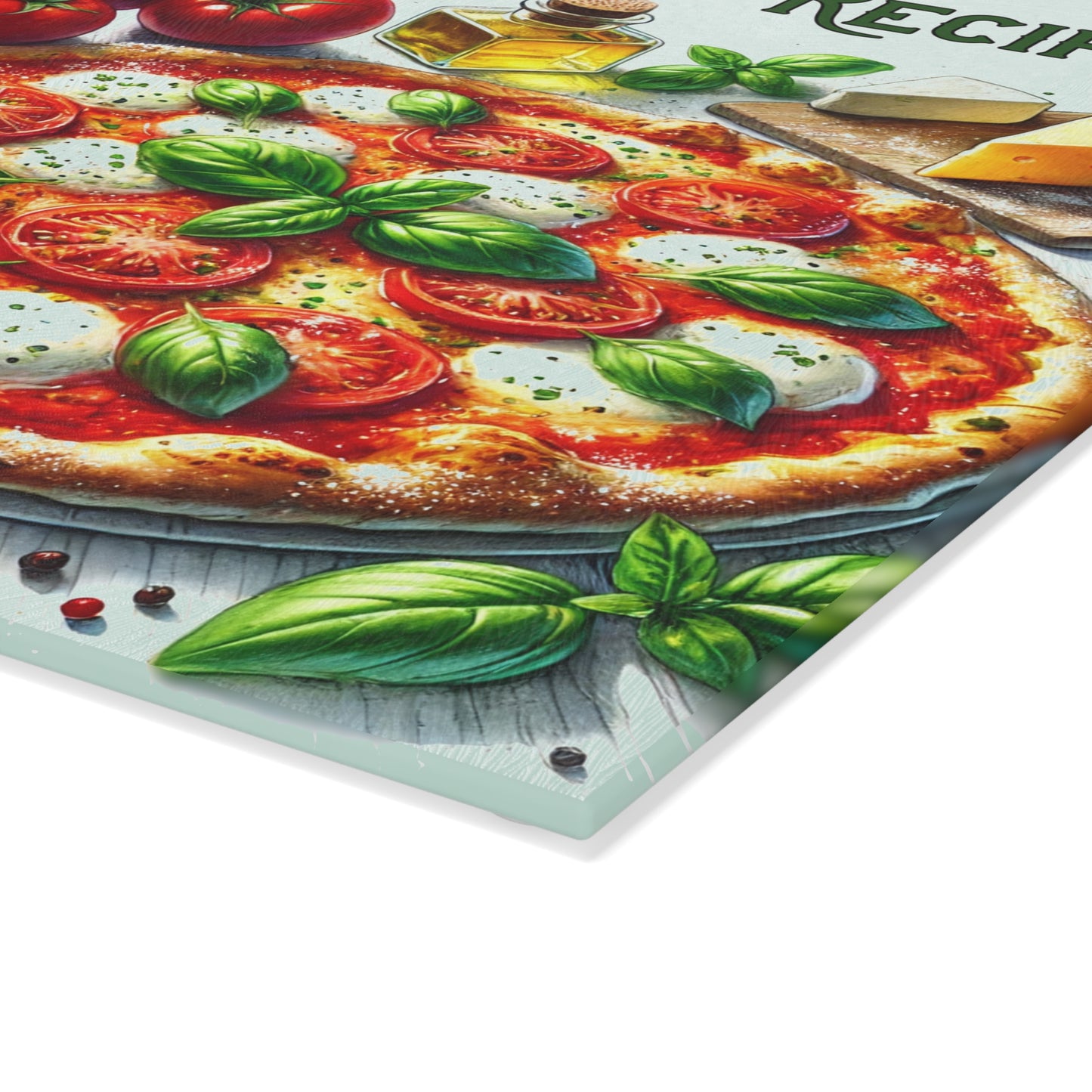 🍕 Pizza Margherita Recipe – Authentic Italian Style Cutting Board