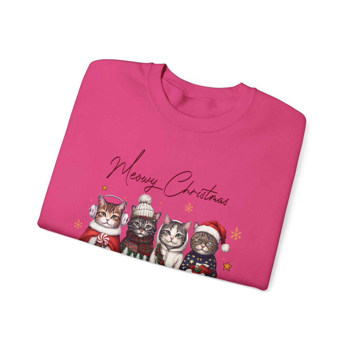 🐾✨ Meowy Christmas Sweatshirt – Festive Cats & Cozy Holiday Cheer 🎄🐱