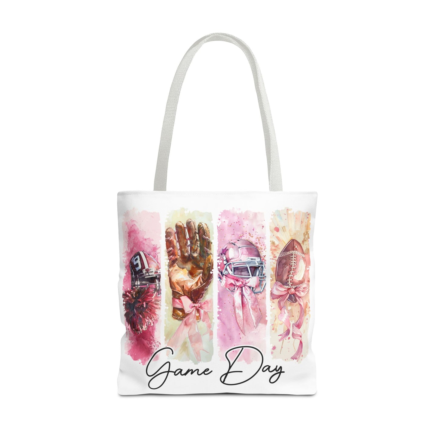 🏈 Game Day Pink Ribbon Tote Bag – Football & Pink Power 💖👜