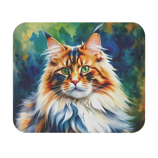 Alfombrilla de ratón con diseño de gato Maine Coon: un encanto felino majestuoso para tu escritorio