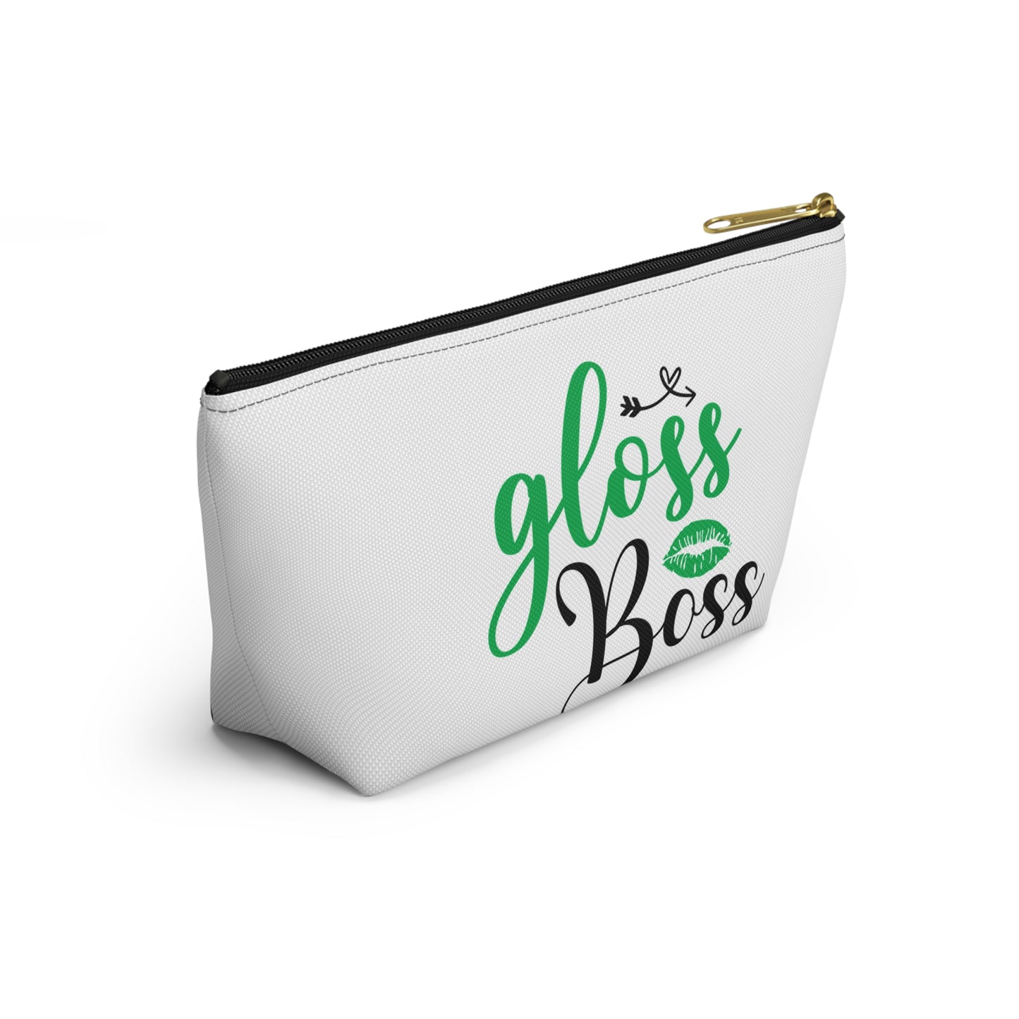 Accessory Pouch – "Gloss Boss" Green Makeup Bag