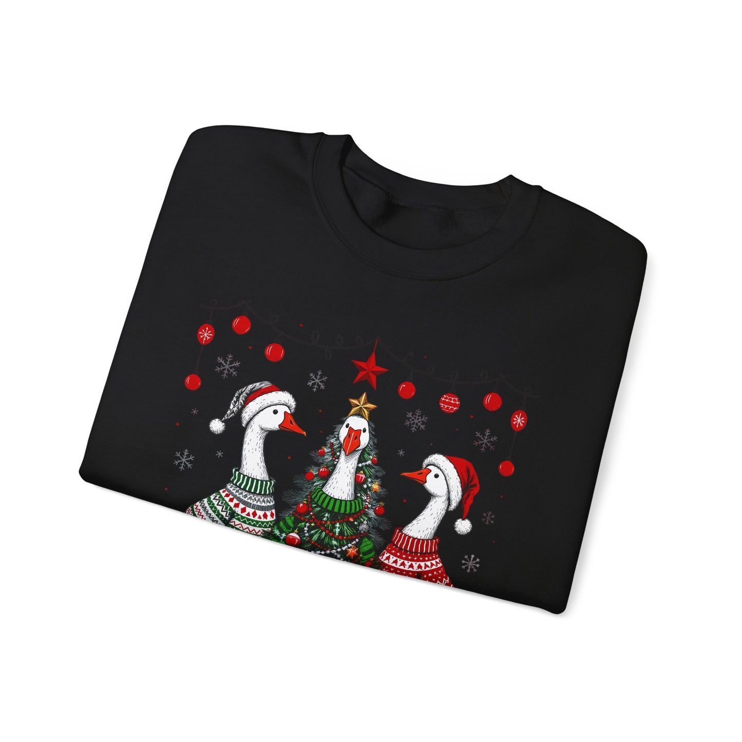 🎄🪿 Goosemas Sweater Flock Sweatshirt – Festive Geese in Cozy Knits