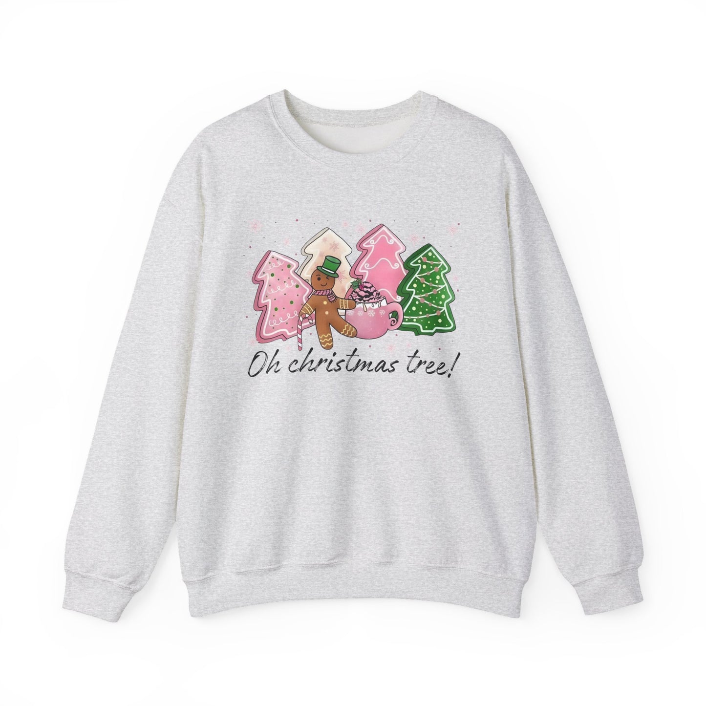 🎄🍪 Oh Christmas Tree! Gingerbread & Cocoa Crewneck – Sweet Holiday Cookie Lover Gift