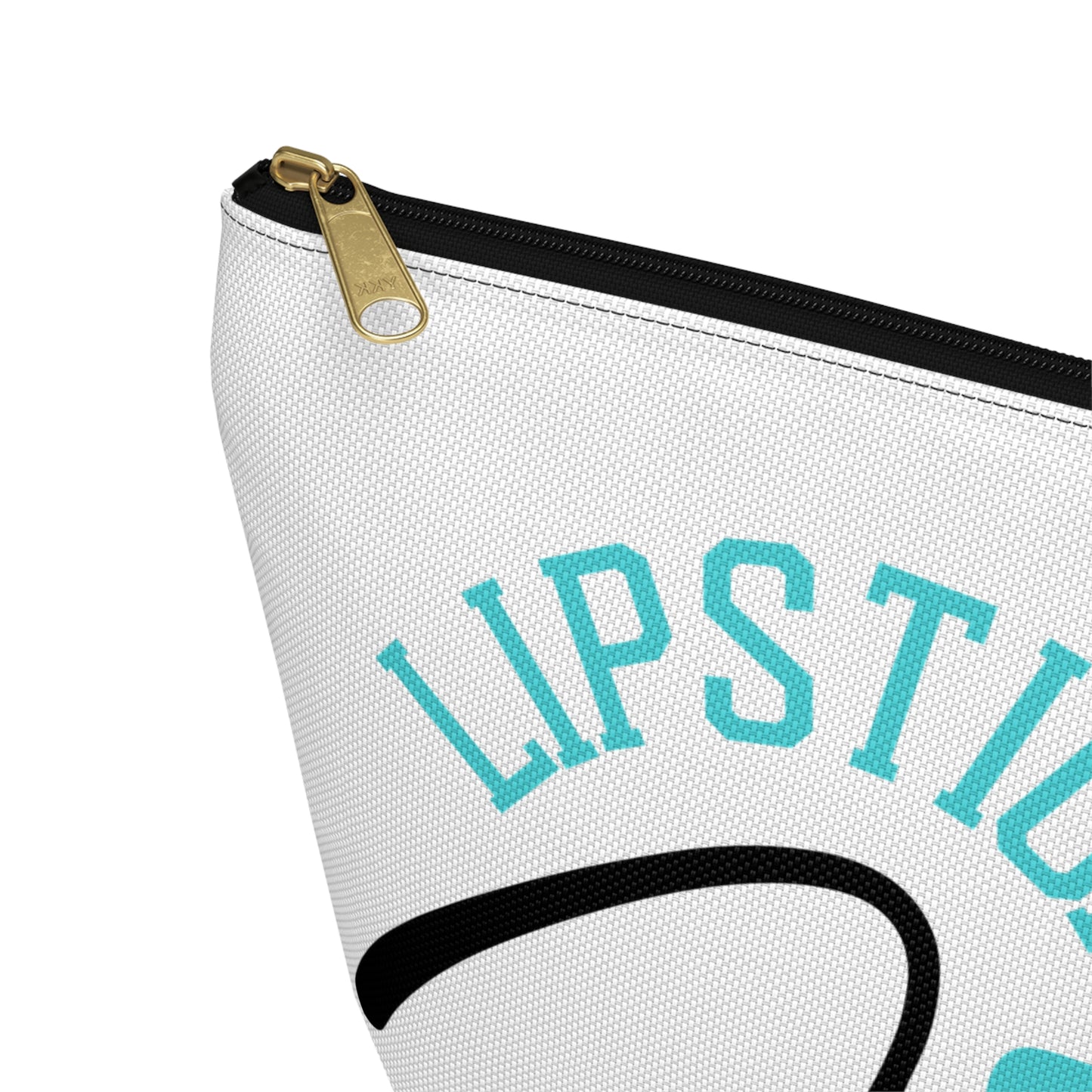 Accessory Pouch – "Lipstick Junkie" Teal Makeup Bag