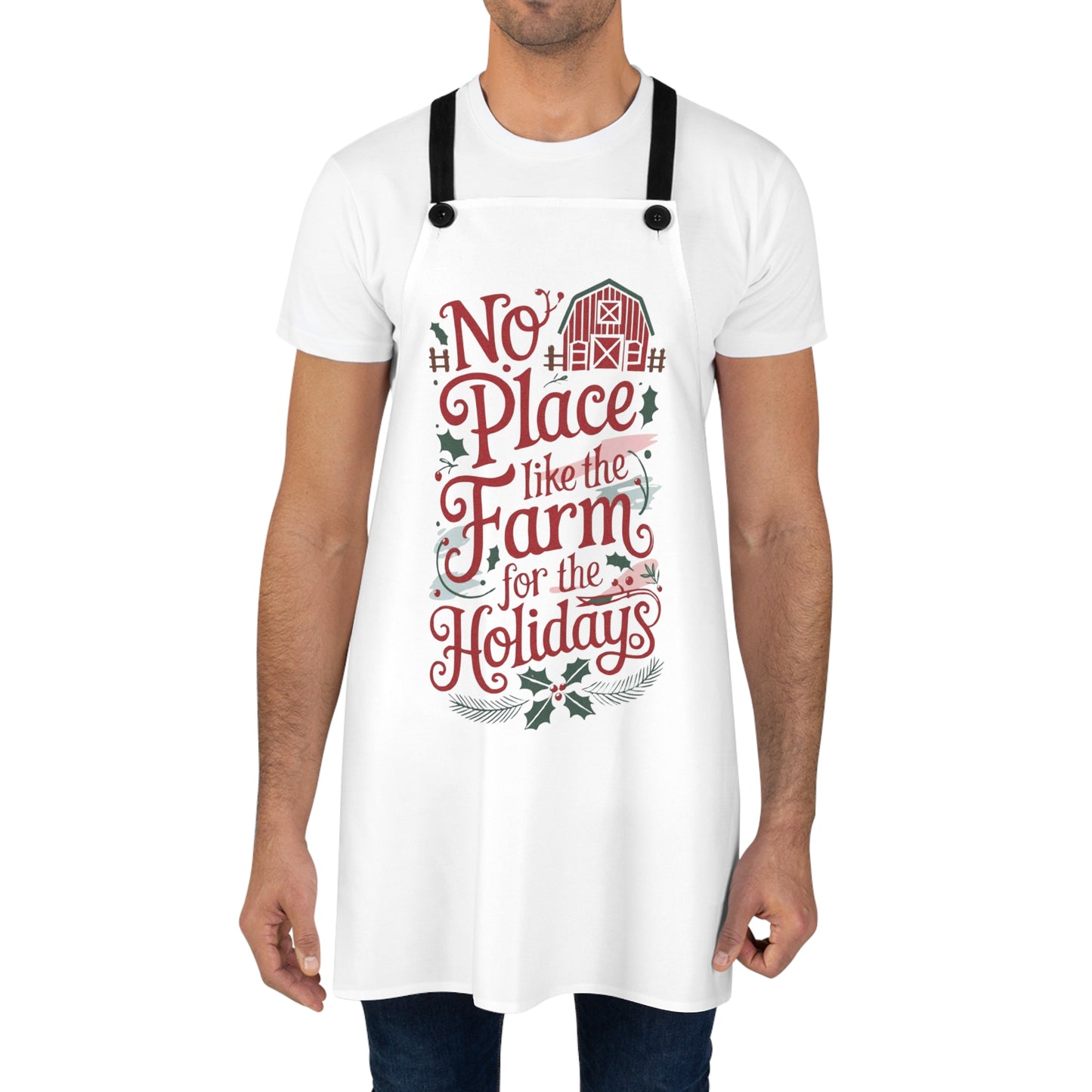 🎄🚜 “Farm for the Holidays” Christmas Apron – Cozy Country Baking Vibes