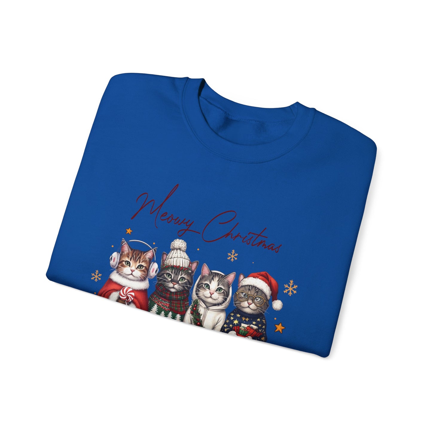 🐾✨ Meowy Christmas Sweatshirt – Festive Cats & Cozy Holiday Cheer 🎄🐱