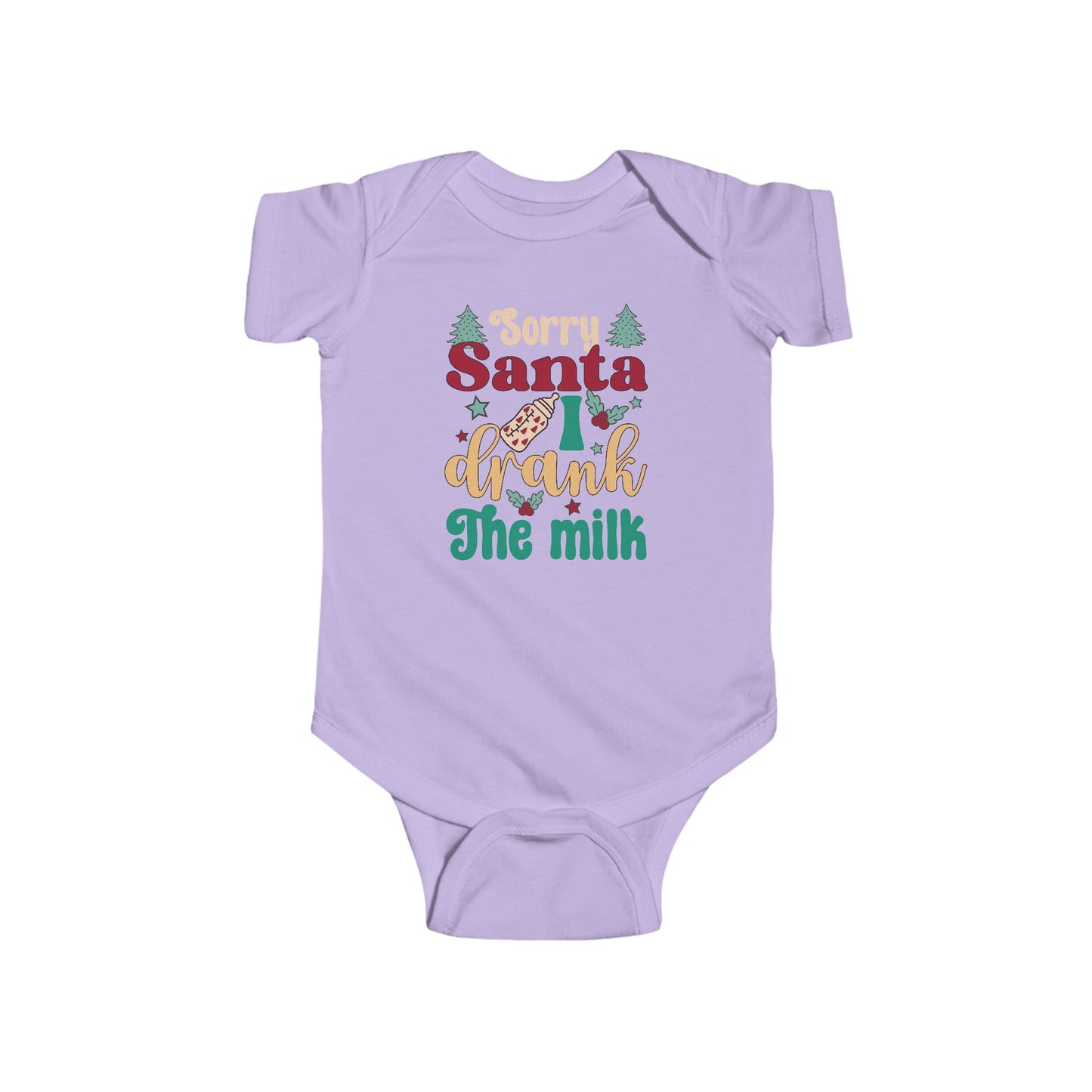 🎅🍼 Sorry Santa I Drank the Milk Baby Onesie – Funny Christmas Outfit for Babies 🎄✨