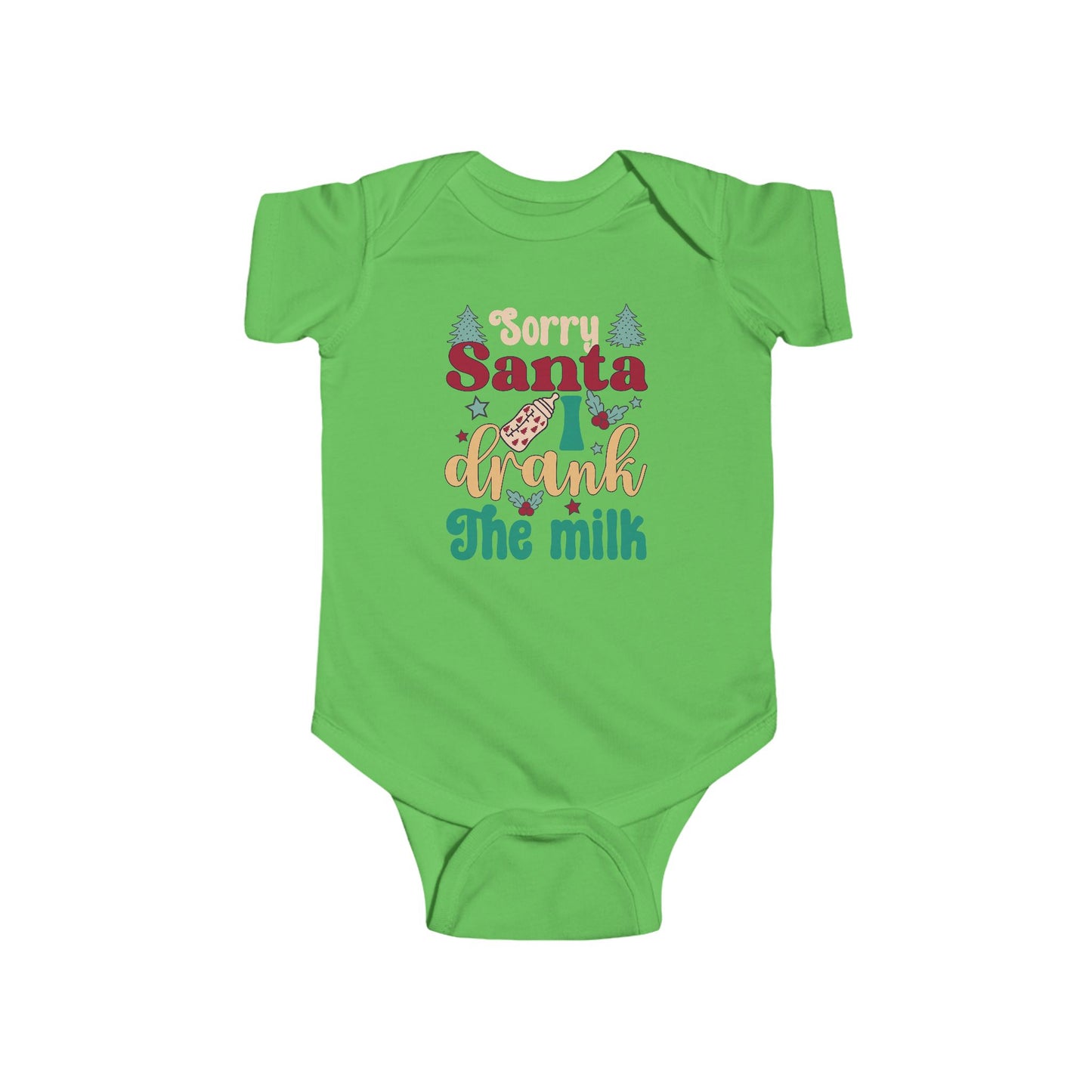 🎅🍼 Sorry Santa I Drank the Milk Baby Onesie – Funny Christmas Outfit for Babies 🎄✨