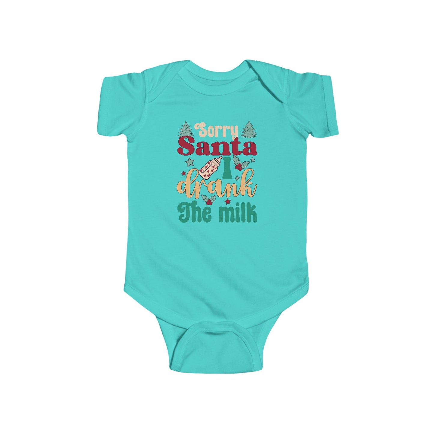 🎅🍼 Sorry Santa I Drank the Milk Baby Onesie – Funny Christmas Outfit for Babies 🎄✨