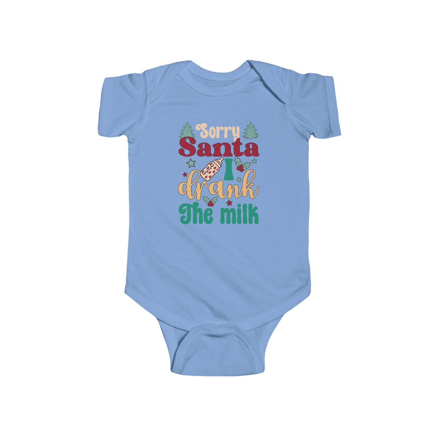 🎅🍼 Sorry Santa I Drank the Milk Baby Onesie – Funny Christmas Outfit for Babies 🎄✨