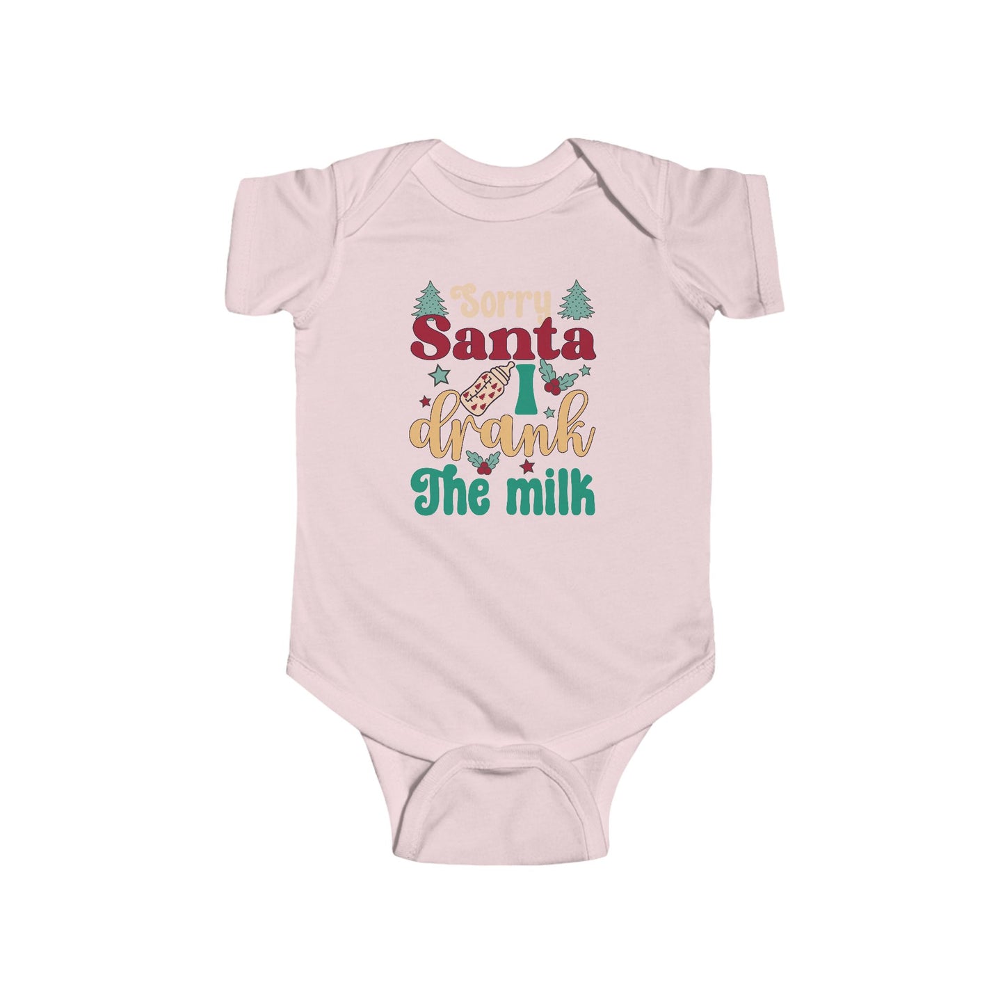 🎅🍼 Sorry Santa I Drank the Milk Baby Onesie – Funny Christmas Outfit for Babies 🎄✨