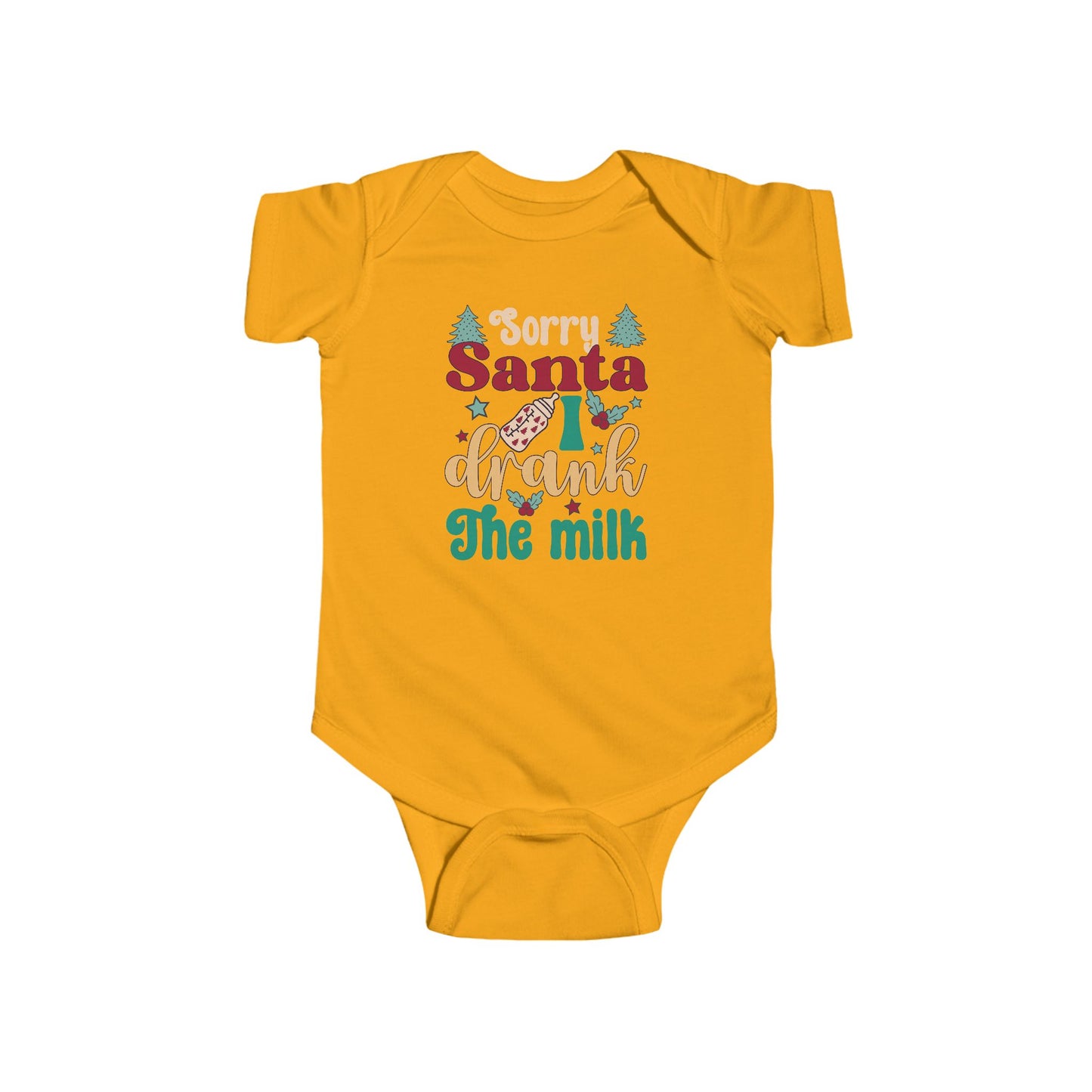 🎅🍼 Sorry Santa I Drank the Milk Baby Onesie – Funny Christmas Outfit for Babies 🎄✨