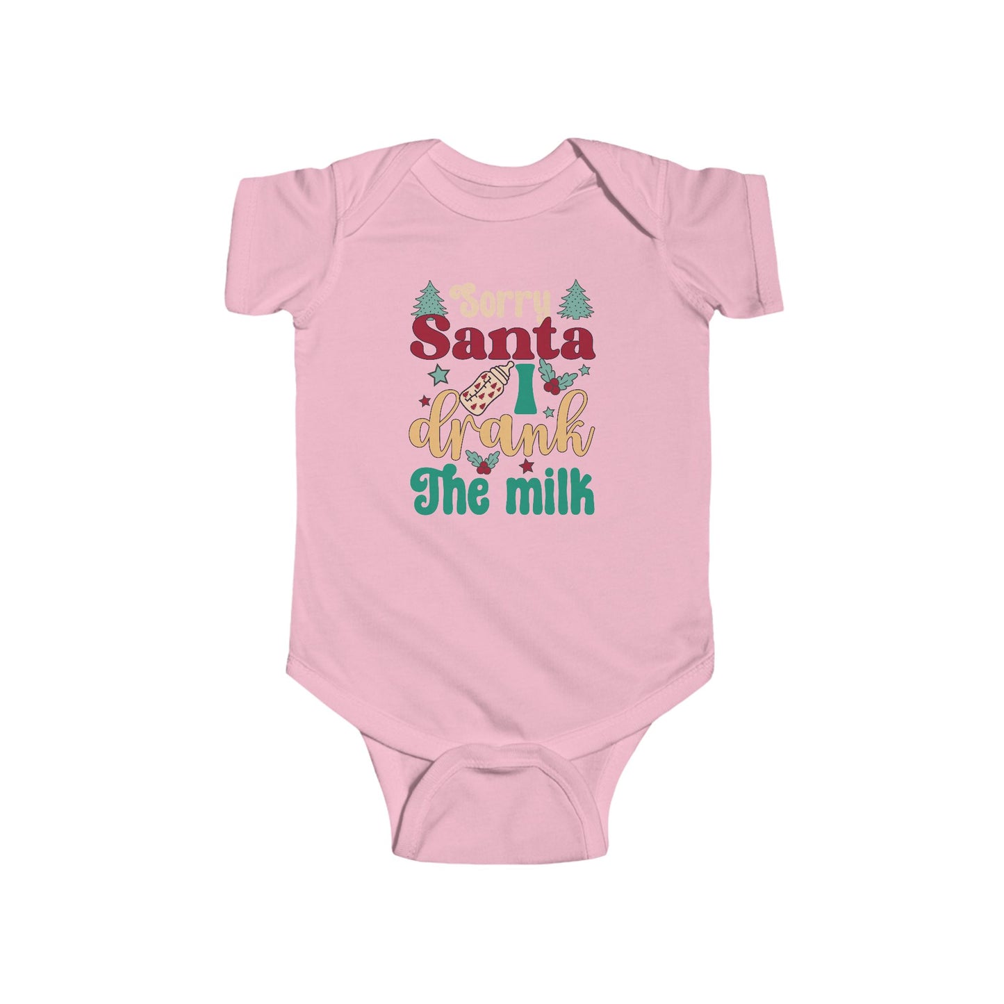 🎅🍼 Sorry Santa I Drank the Milk Baby Onesie – Funny Christmas Outfit for Babies 🎄✨