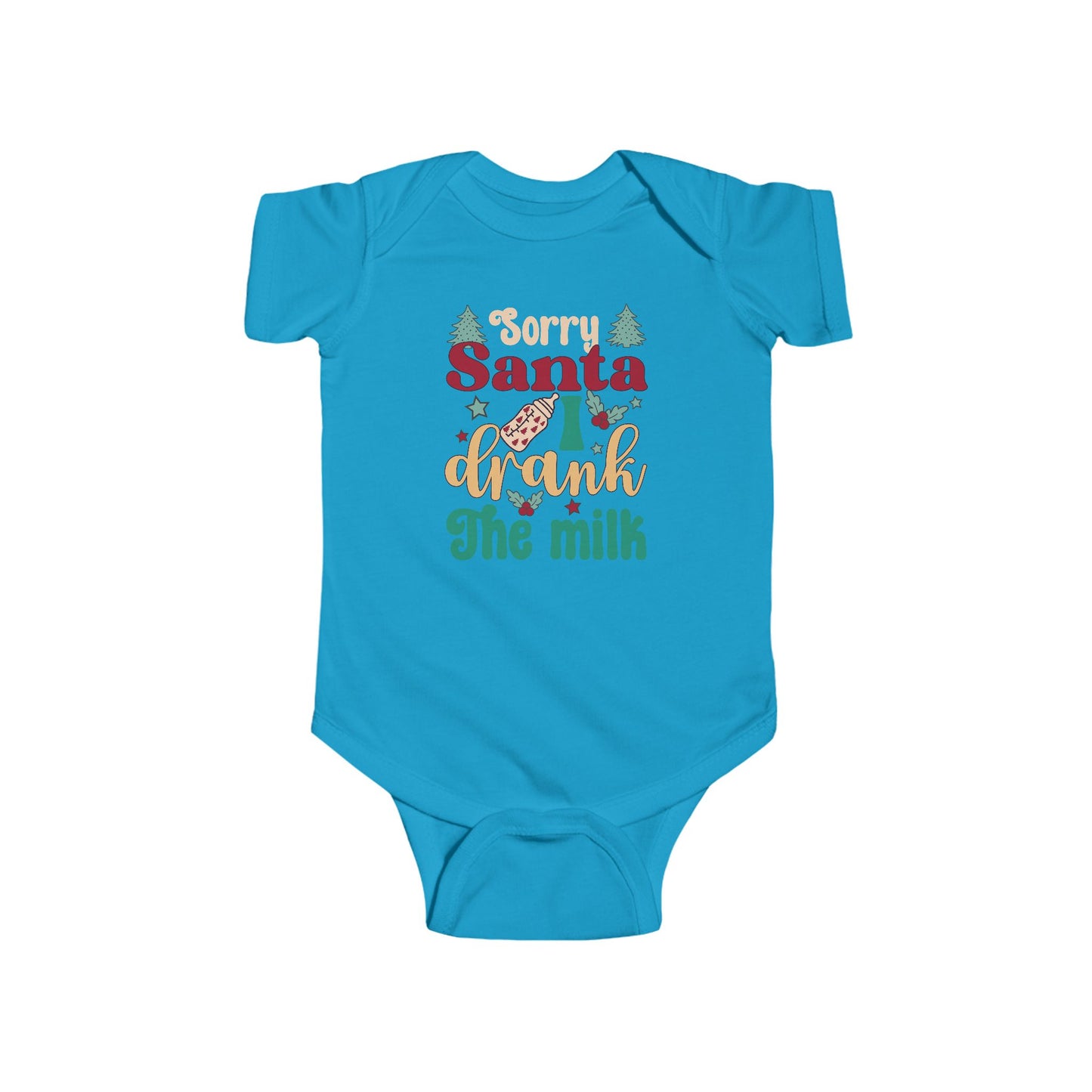 🎅🍼 Sorry Santa I Drank the Milk Baby Onesie – Funny Christmas Outfit for Babies 🎄✨