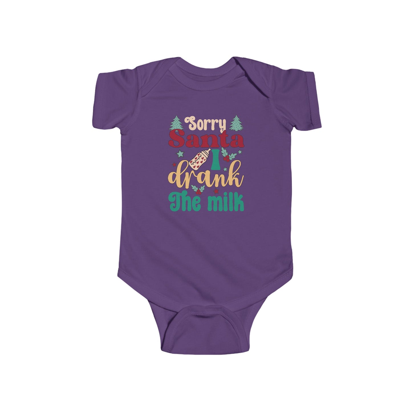 🎅🍼 Sorry Santa I Drank the Milk Baby Onesie – Funny Christmas Outfit for Babies 🎄✨