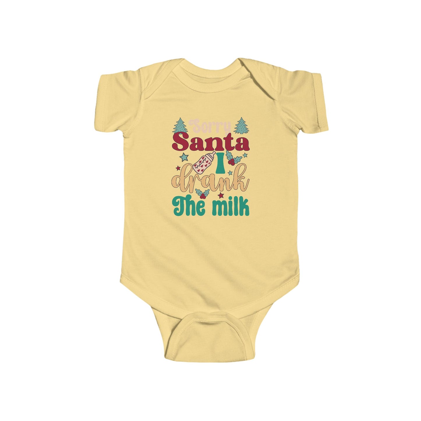 🎅🍼 Sorry Santa I Drank the Milk Baby Onesie – Funny Christmas Outfit for Babies 🎄✨