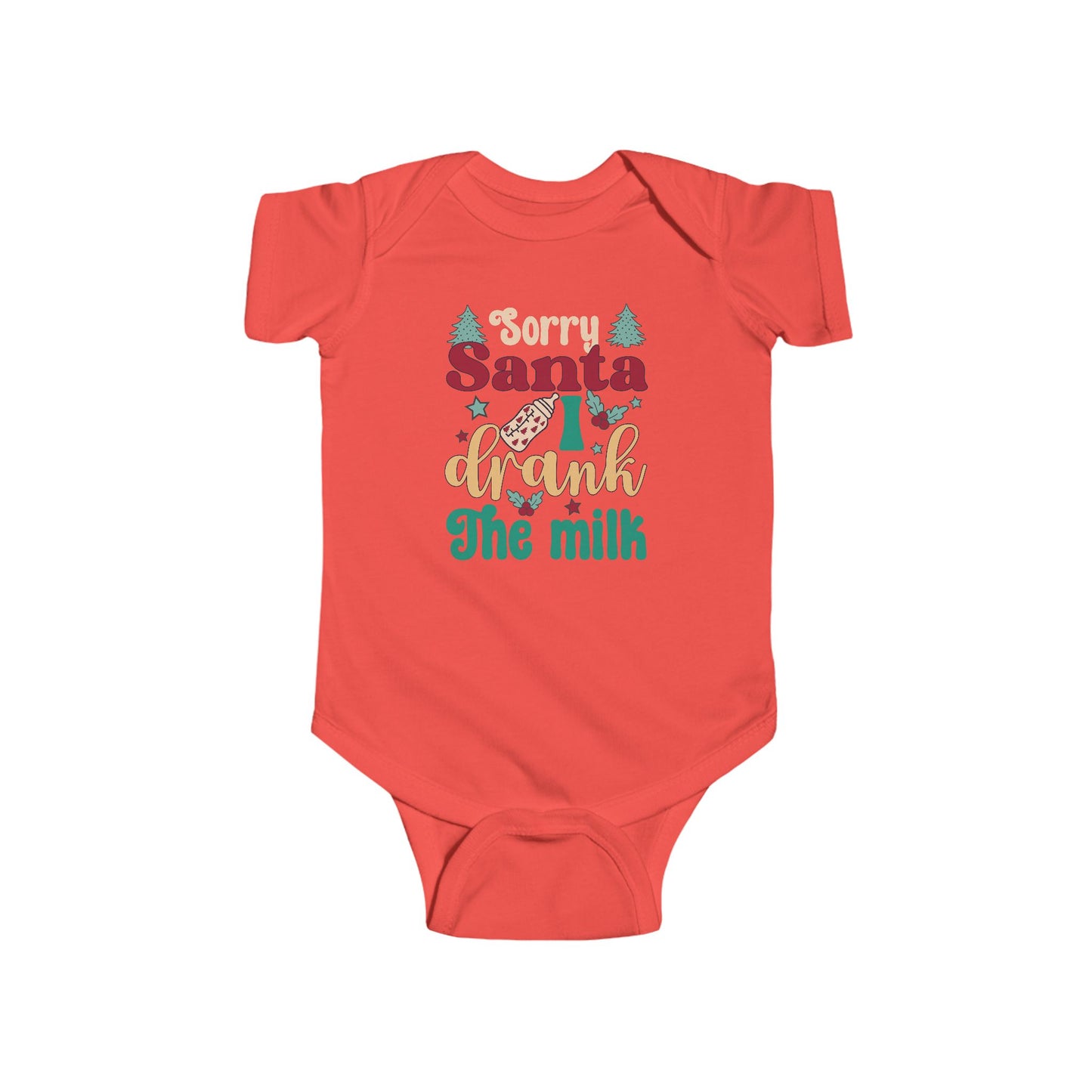 🎅🍼 Sorry Santa I Drank the Milk Baby Onesie – Funny Christmas Outfit for Babies 🎄✨