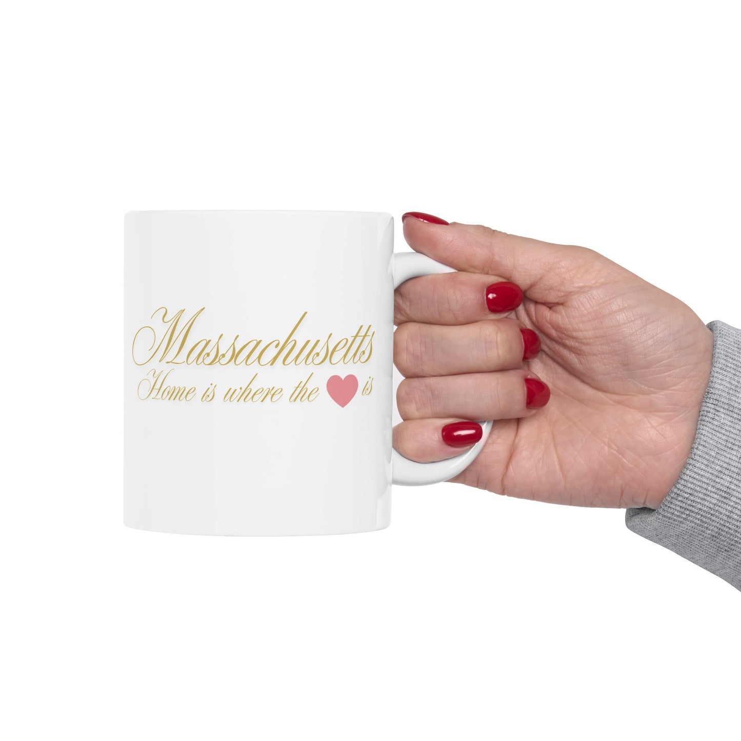 ☕ Home is Where the ❤️ Is – Massachusetts Mug – New England Charm in Every Sip 🍁
