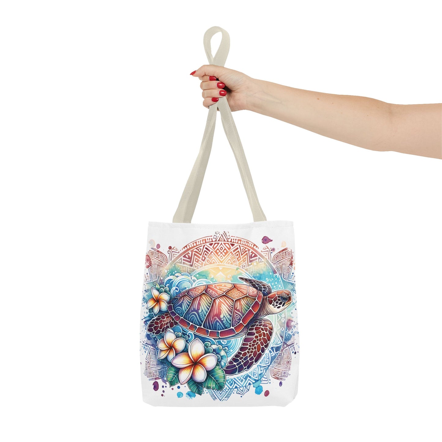 🐢 Tropical Sea Turtle Tote Bag – Coastal, Artistic & Practical 🌺