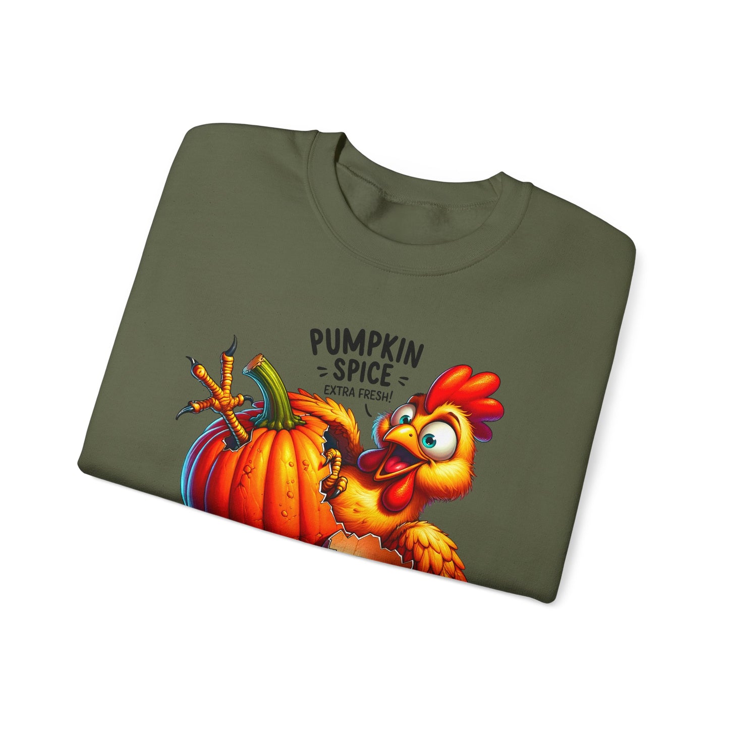 🎃🐔 Pumpkin Spice Chicken Sweatshirt – Funny Fall Extra Fresh Design 🍂