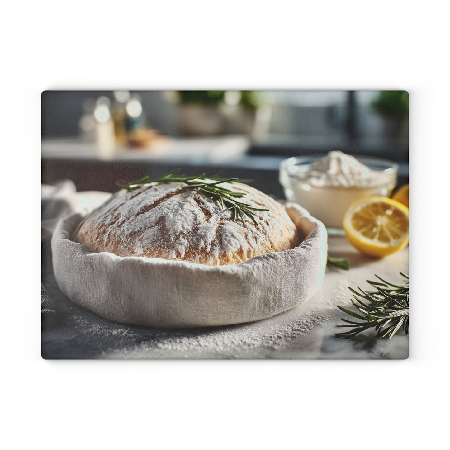 🍋🌿 Rustic Kitchen Bread & Herbs Cutting Board – Freshly Baked Charm for Your Kitchen 🍞