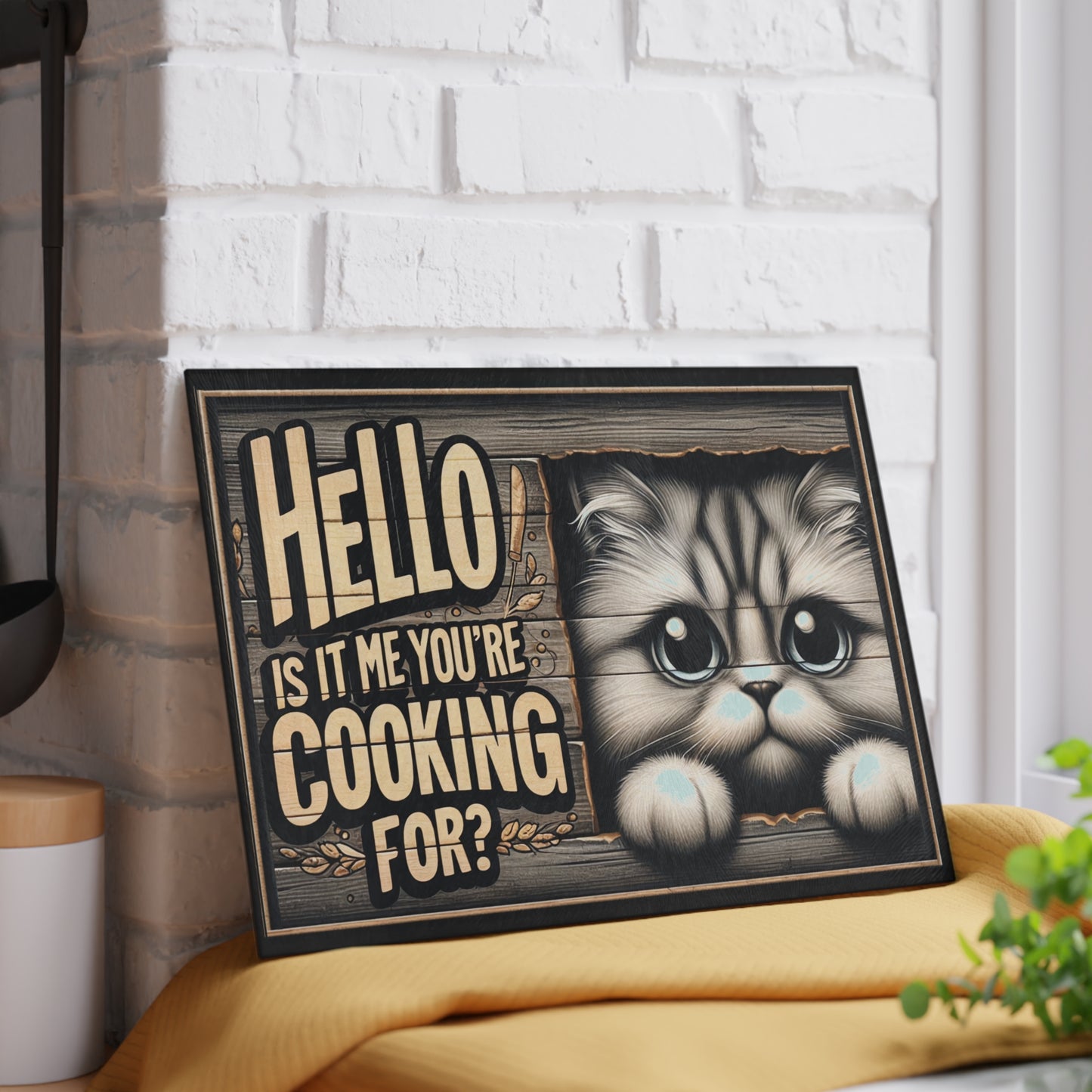 Hello, Is It Me You’re Cooking For? Cat Cutting Board