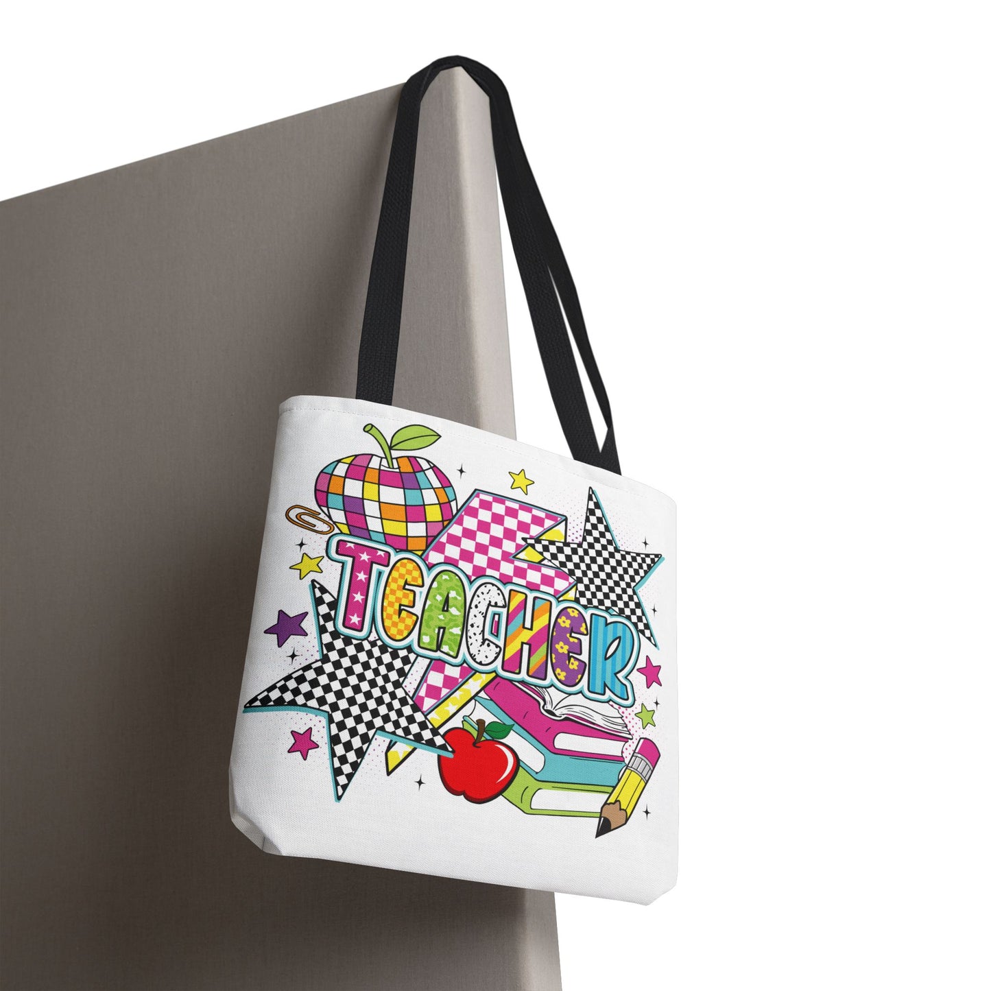 🌟 Bright Teacher Stars Tote – Bold Style for the Best in Class 🍎