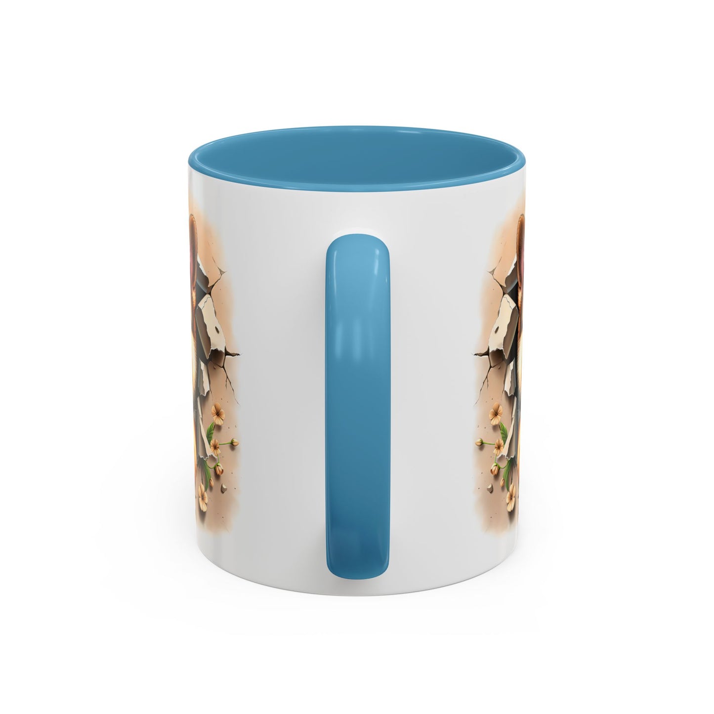 🐾☕ German Shepherd Puppy Peek Accent Mug – Loyal Pup Lover Gift ✨🖤